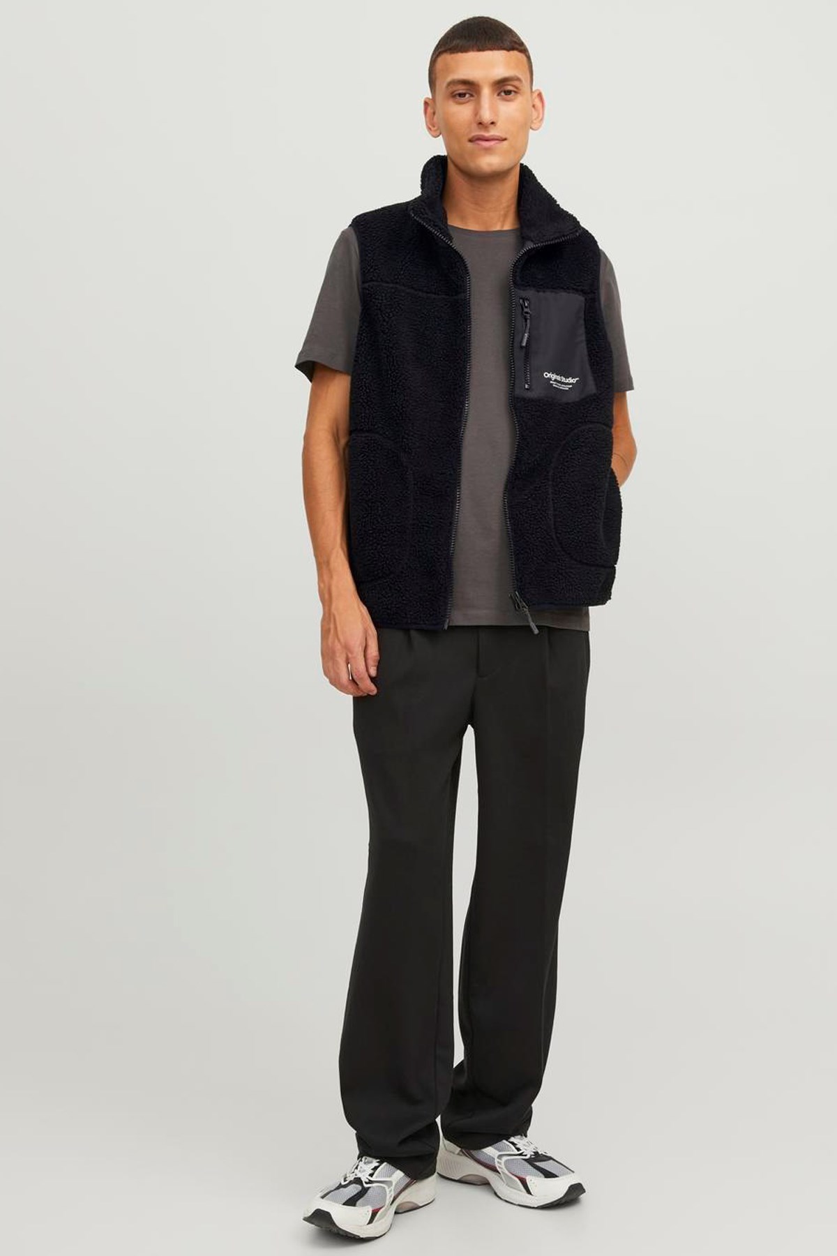 Jack & Jones Jorvesterbro Teddy Erkek Yelek 12239208 Siyah
