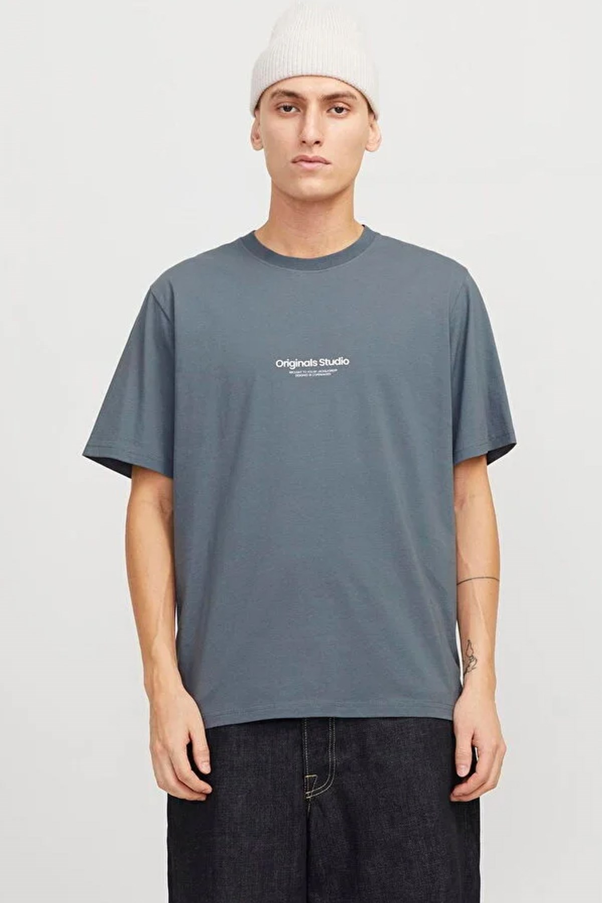 Jack & Jones Erkek Tişört 12240121 Mavi