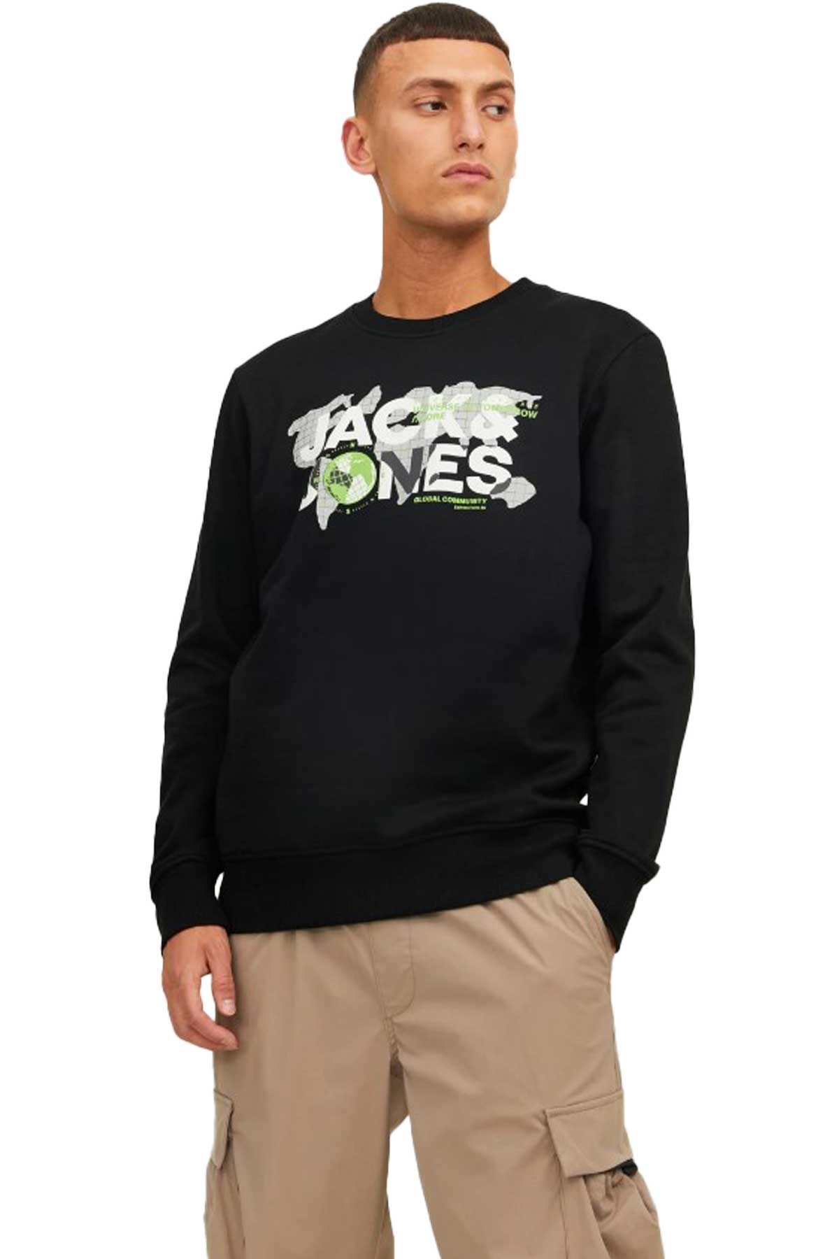 Jack & Jones Jcodust Erkek Sweatshirt 12240211 Siyah