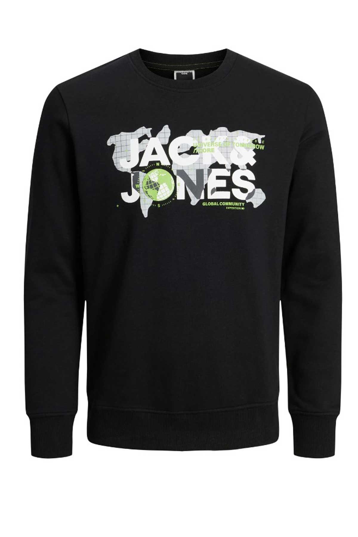 Jack & Jones Jcodust Erkek Sweatshirt 12240211 Siyah