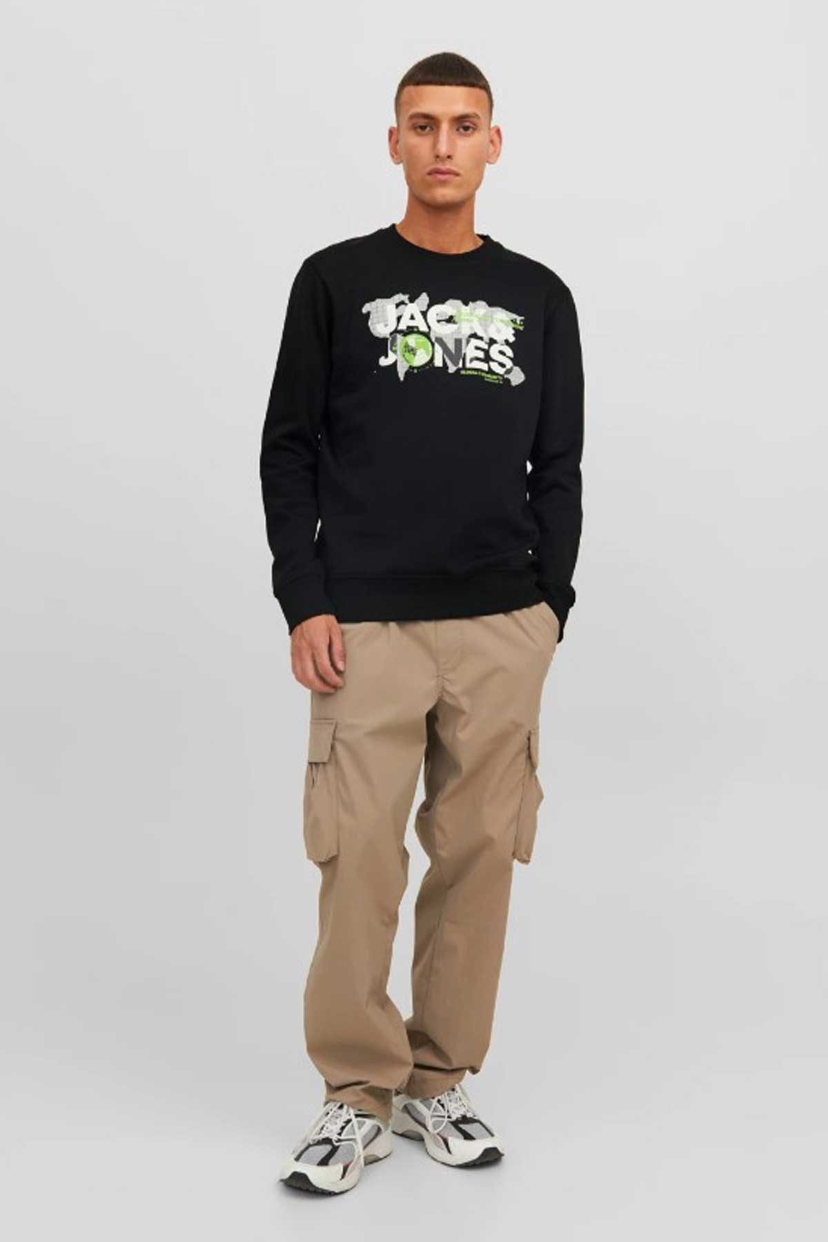 Jack & Jones Jcodust Erkek Sweatshirt 12240211 Siyah