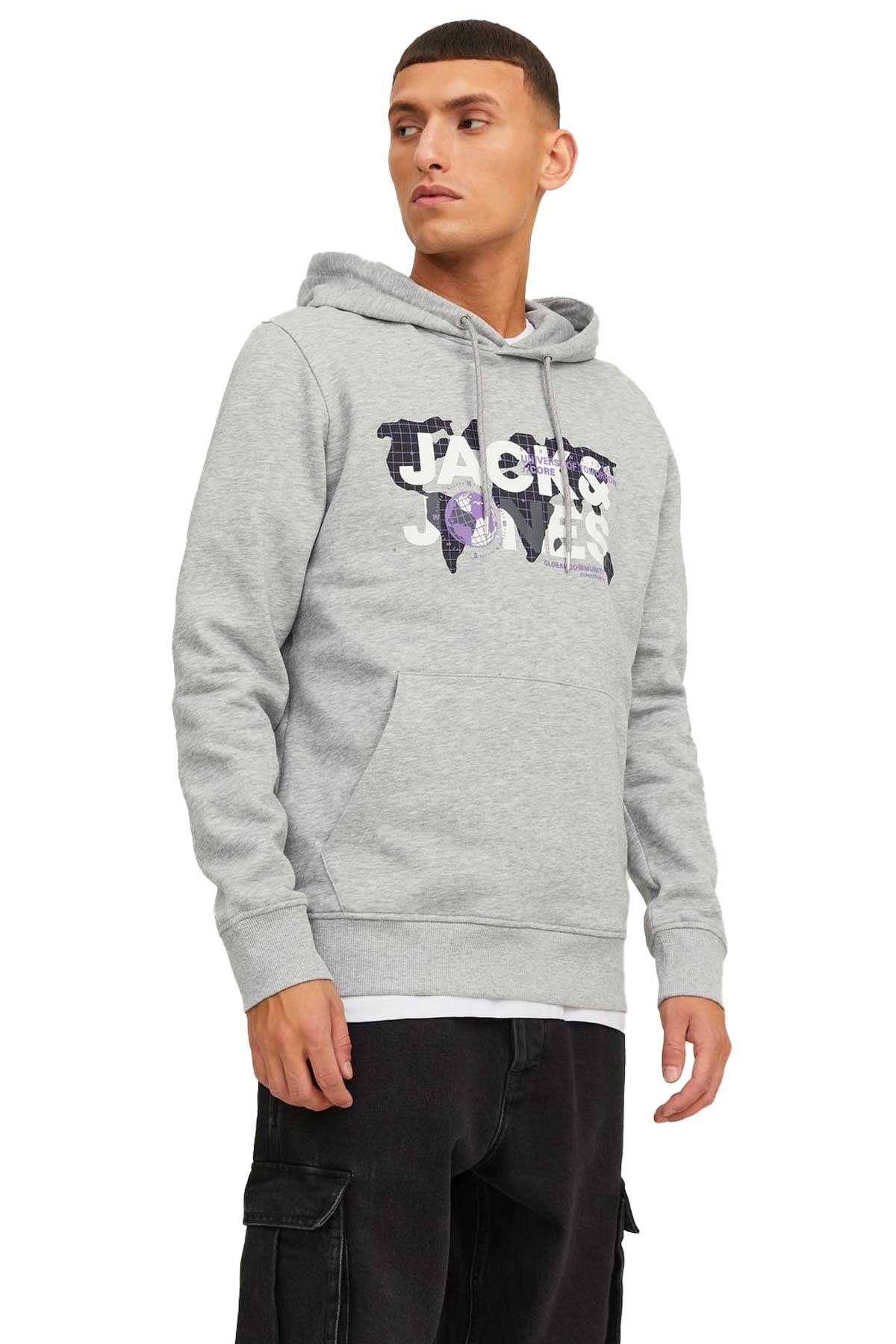 Jack & Jones Jcodust Erkek Sweatshirt 12240214 Gri