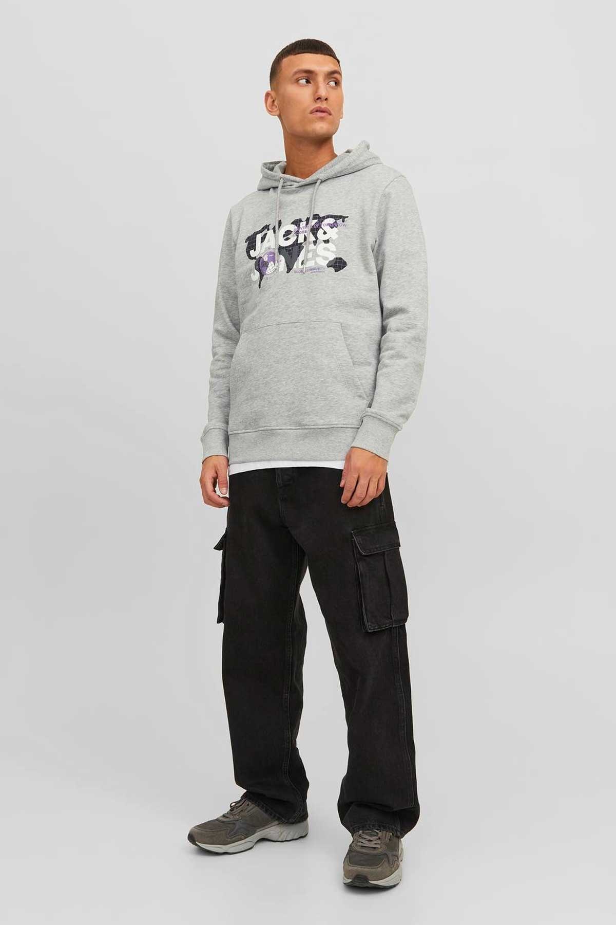 Jack & Jones Jcodust Erkek Sweatshirt 12240214 Gri