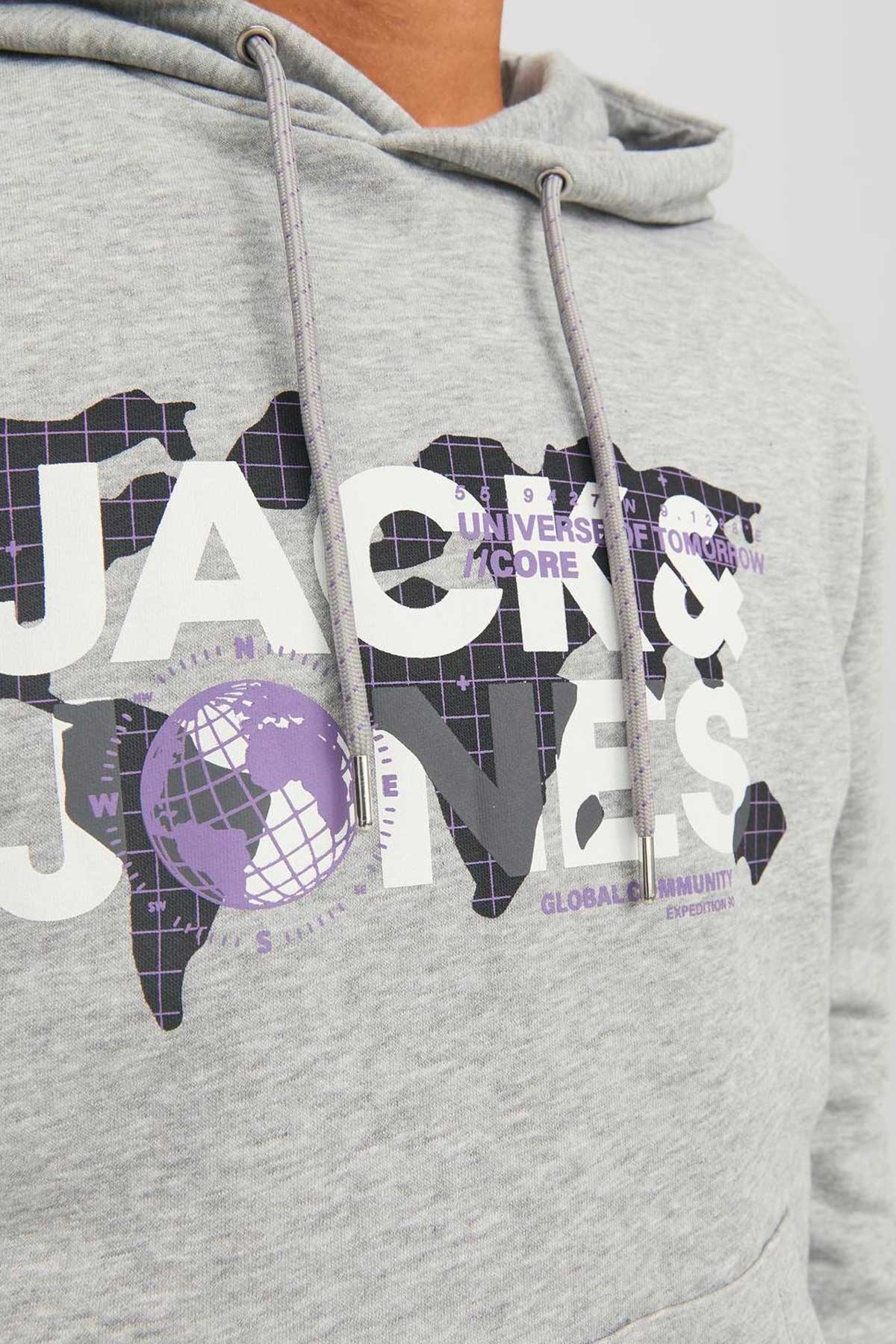 Jack & Jones Jcodust Erkek Sweatshirt 12240214 Gri