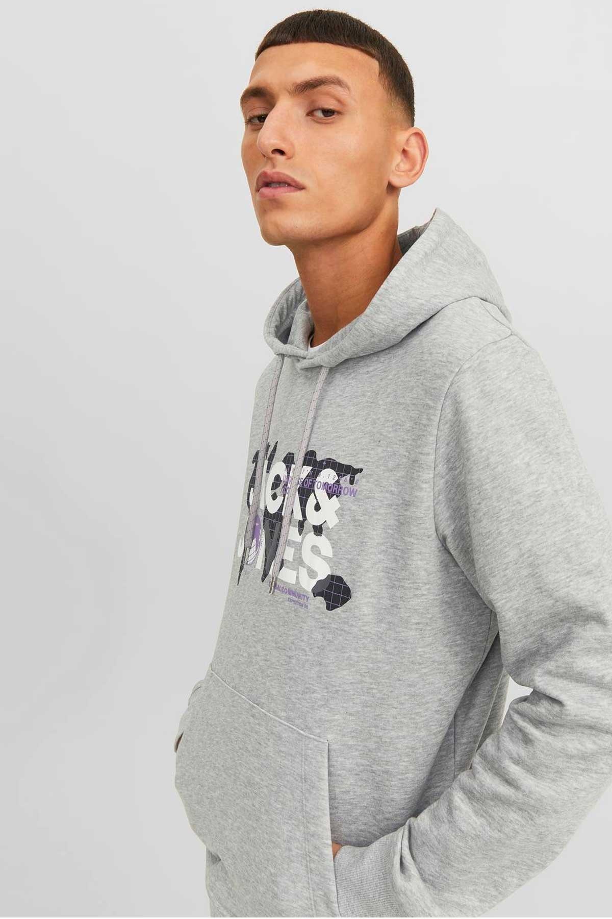 Jack & Jones Jcodust Erkek Sweatshirt 12240214 Gri