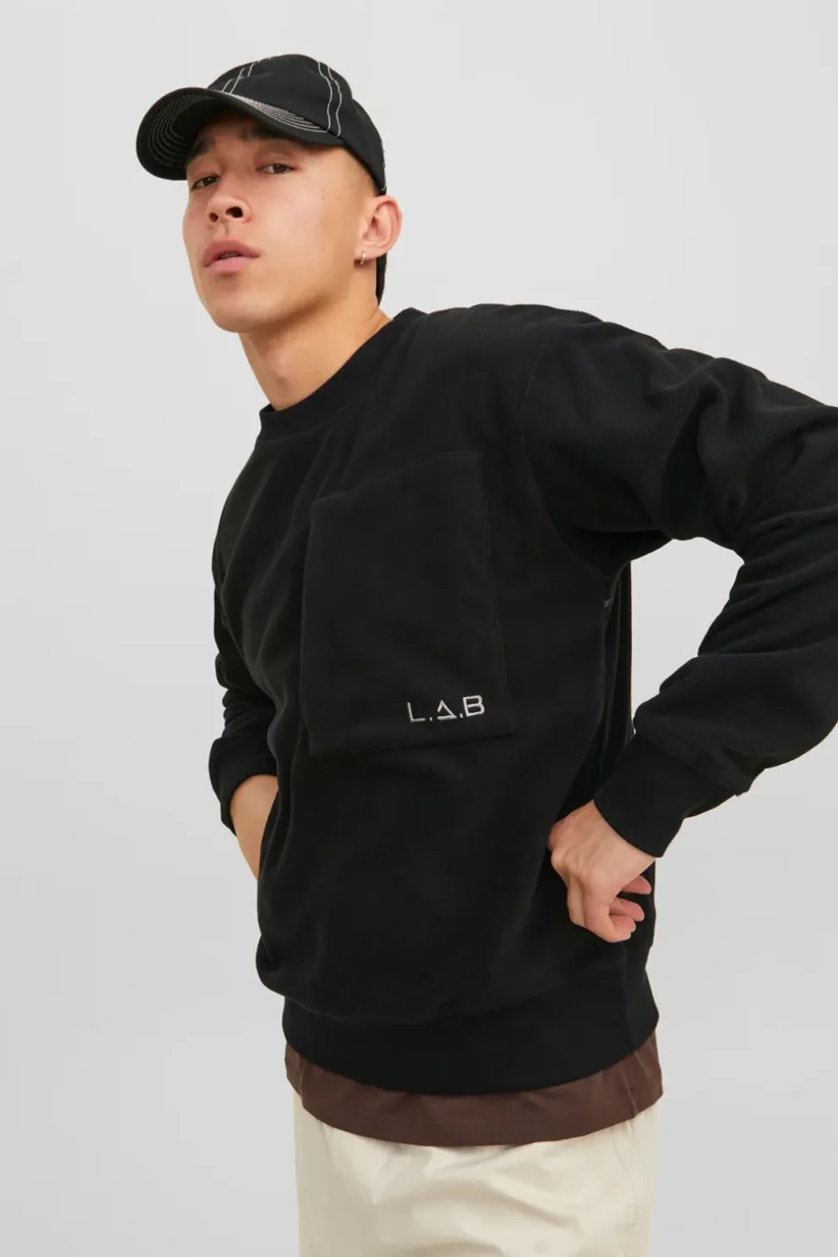 Jack & Jones Jcolab Erkek Sweatshirt 12241523 Siyah