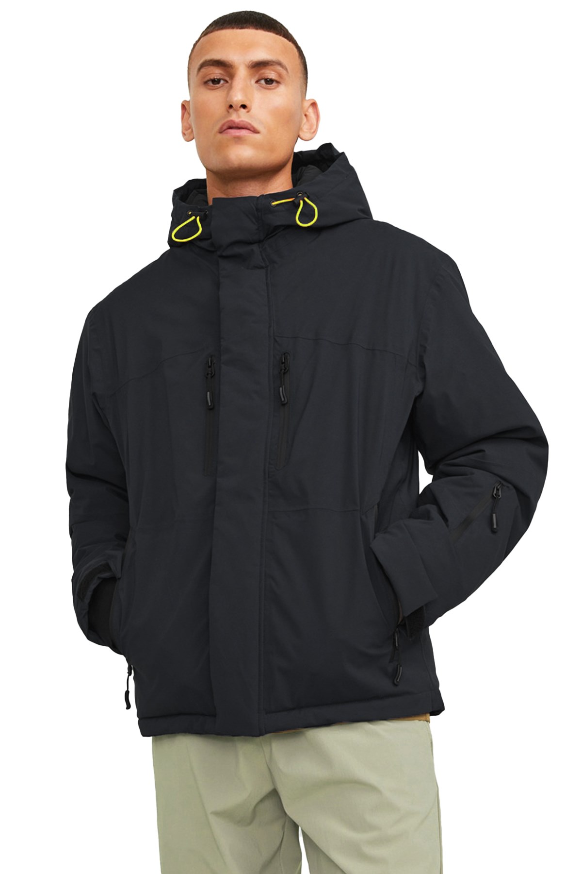 Jack & Jones Jcoalpine Erkek Mont 12241637 Siyah