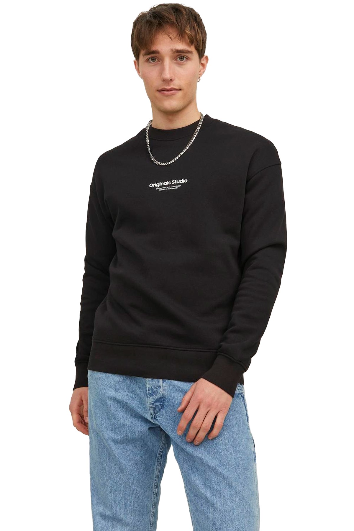 Jack & Jones Jorvesterbro Erkek Sweatshirt 12241694 Siyah