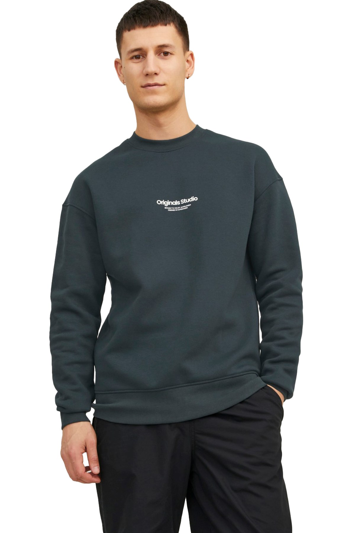 Jack & Jones Jorvesterbro Erkek Sweatshirt 12241694 Yeşil