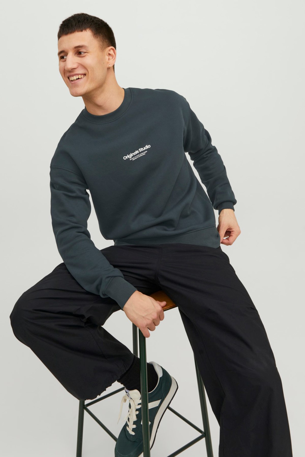 Jack & Jones Jorvesterbro Erkek Sweatshirt 12241694 Yeşil