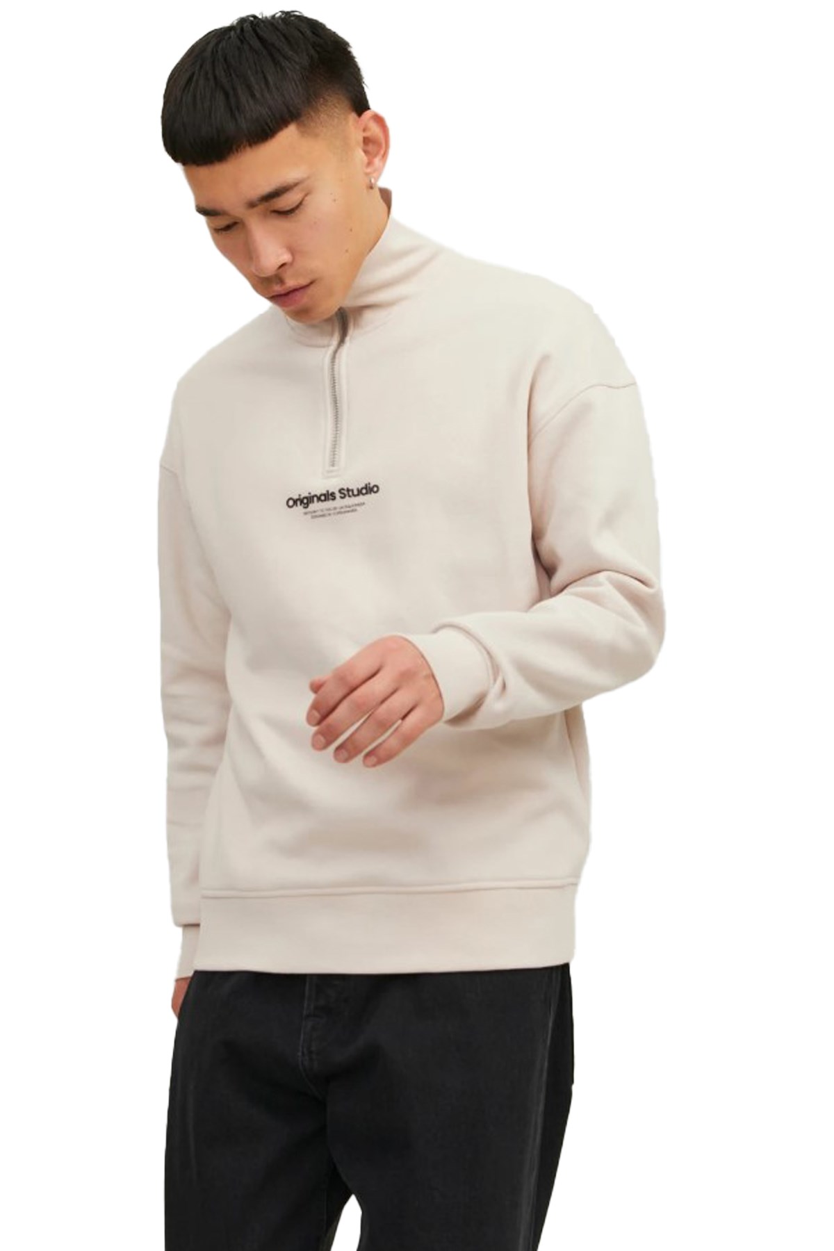 Jack & Jones Jorvesterbro Erkek Sweatshirt 12241777 Bej