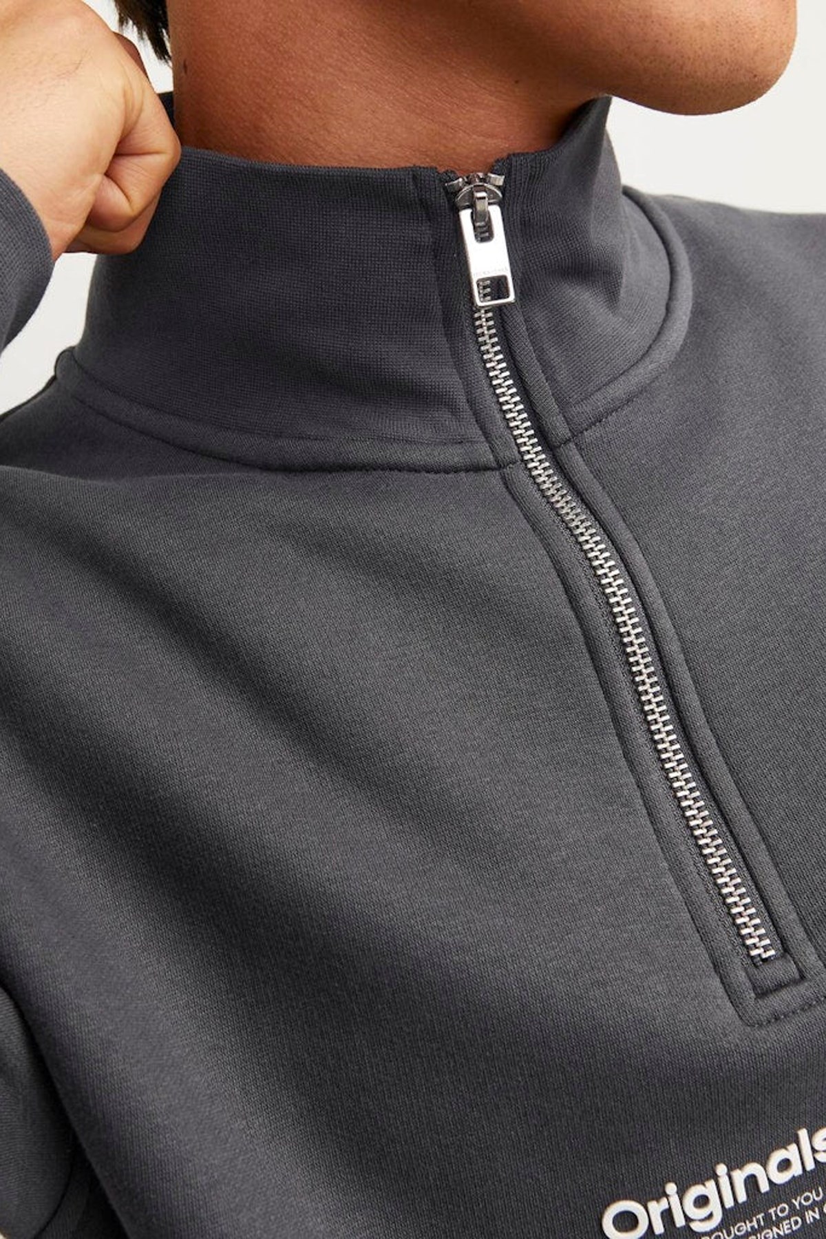 Jack & Jones Jorvesterbro Erkek Sweatshirt 12241777 Gri