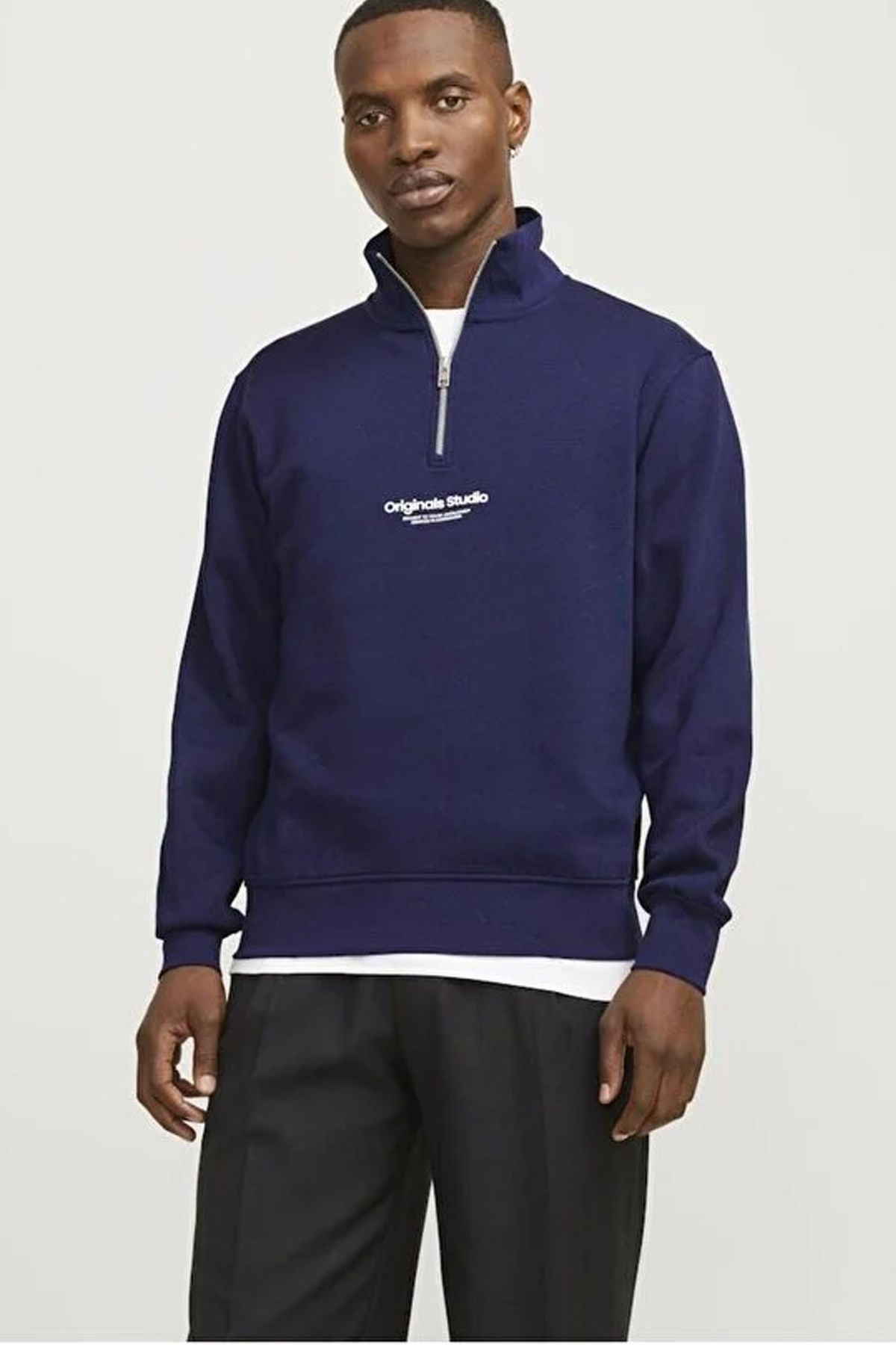 Jack & Jones Jorvesterbro Erkek Sweatshirt 12241777 Lacivert