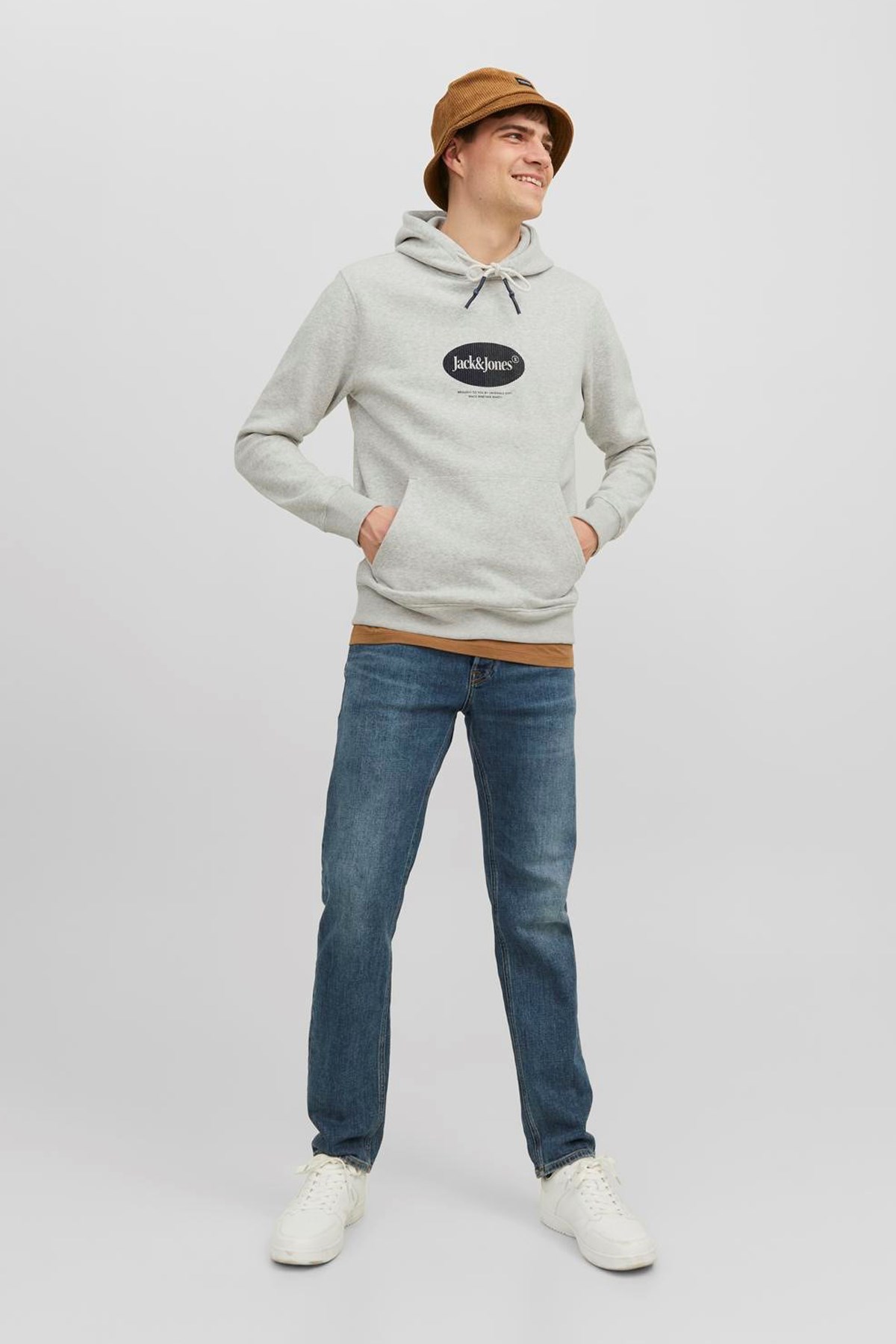Jack & Jones Jordalston Erkek Sweatshirt 12242197 Gri