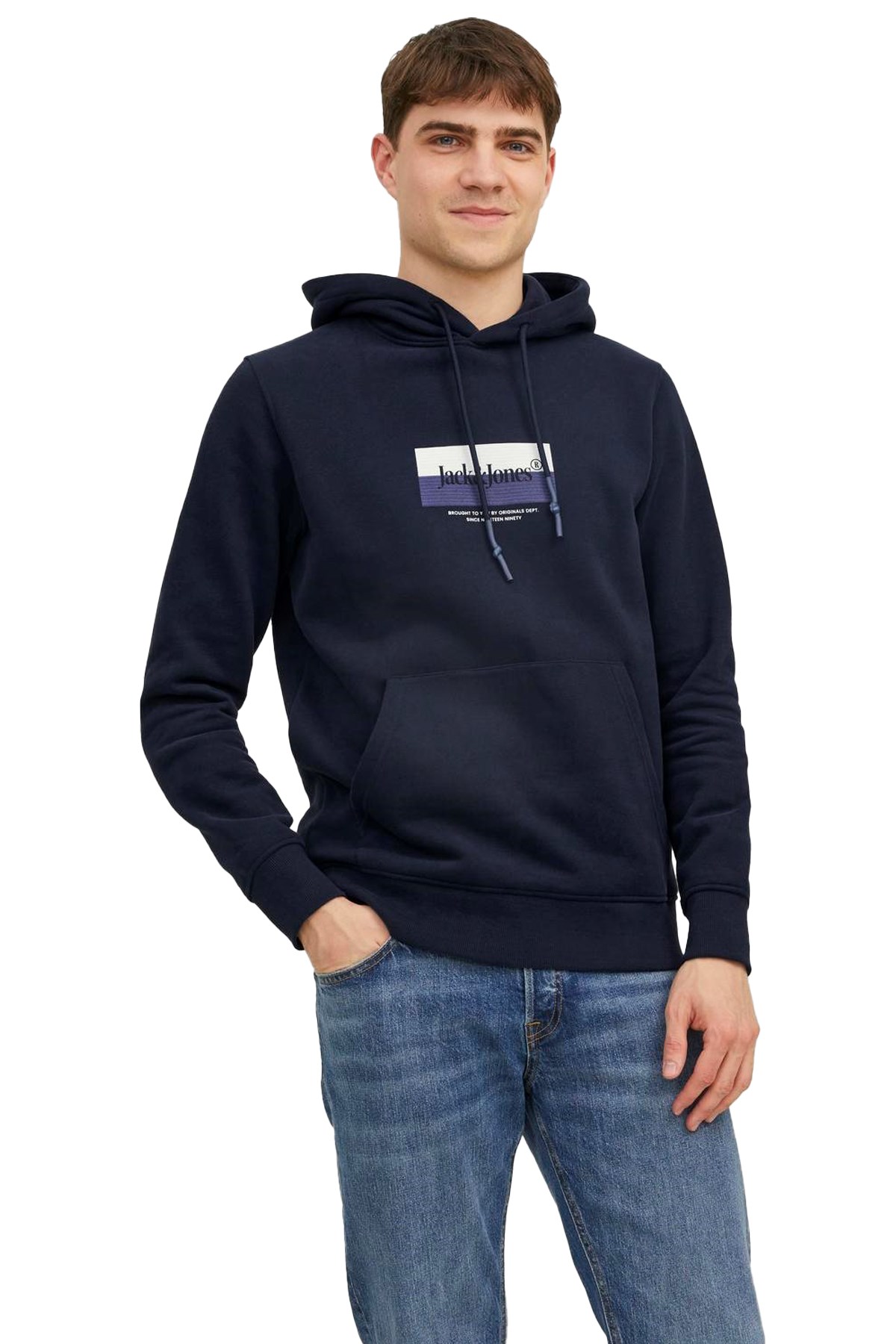 Jack & Jones Jordalston Erkek Sweatshirt 12242197 Lacivert