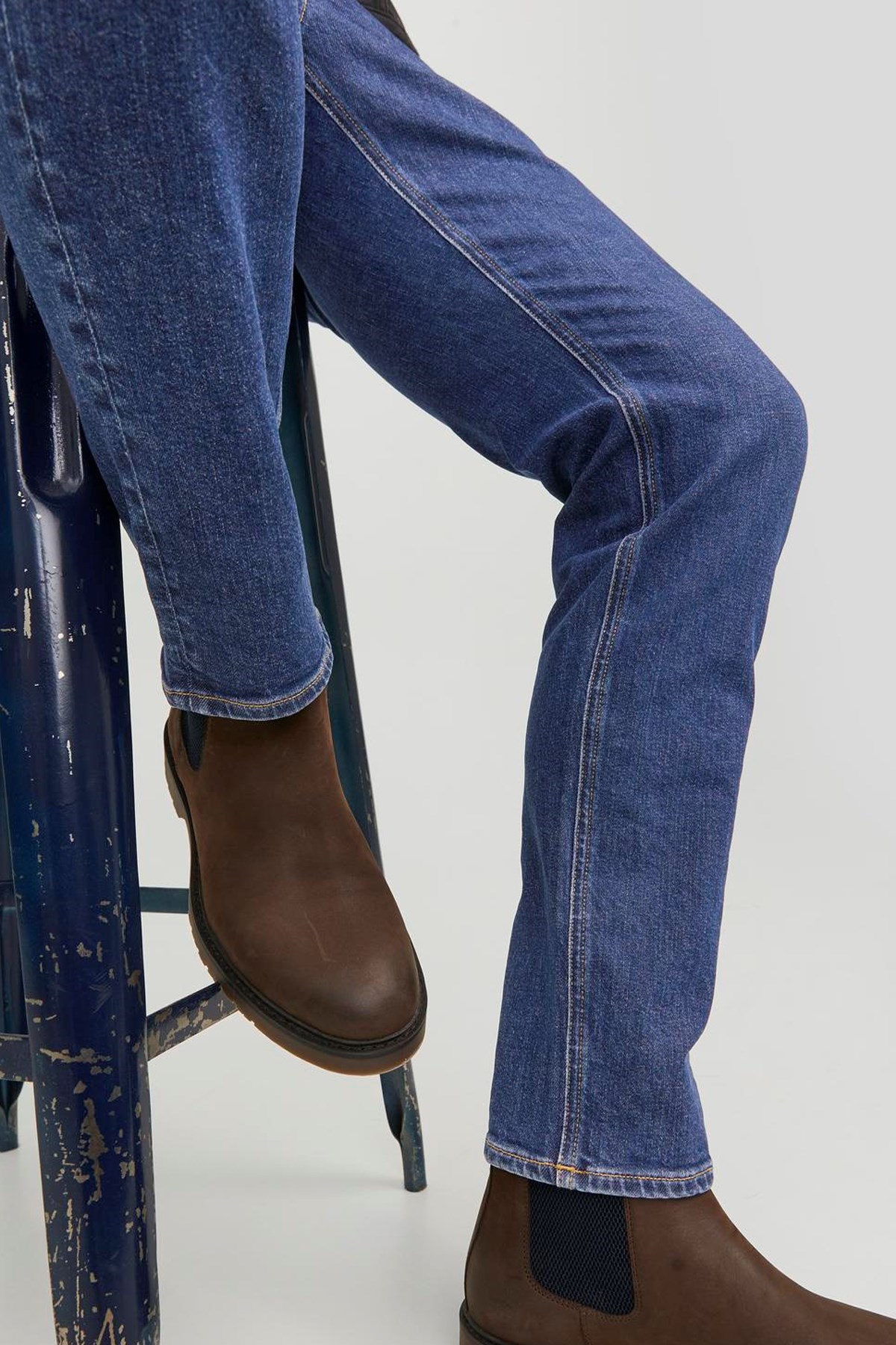 Jack & Jones Erkek Jeans 12242324 Mavi