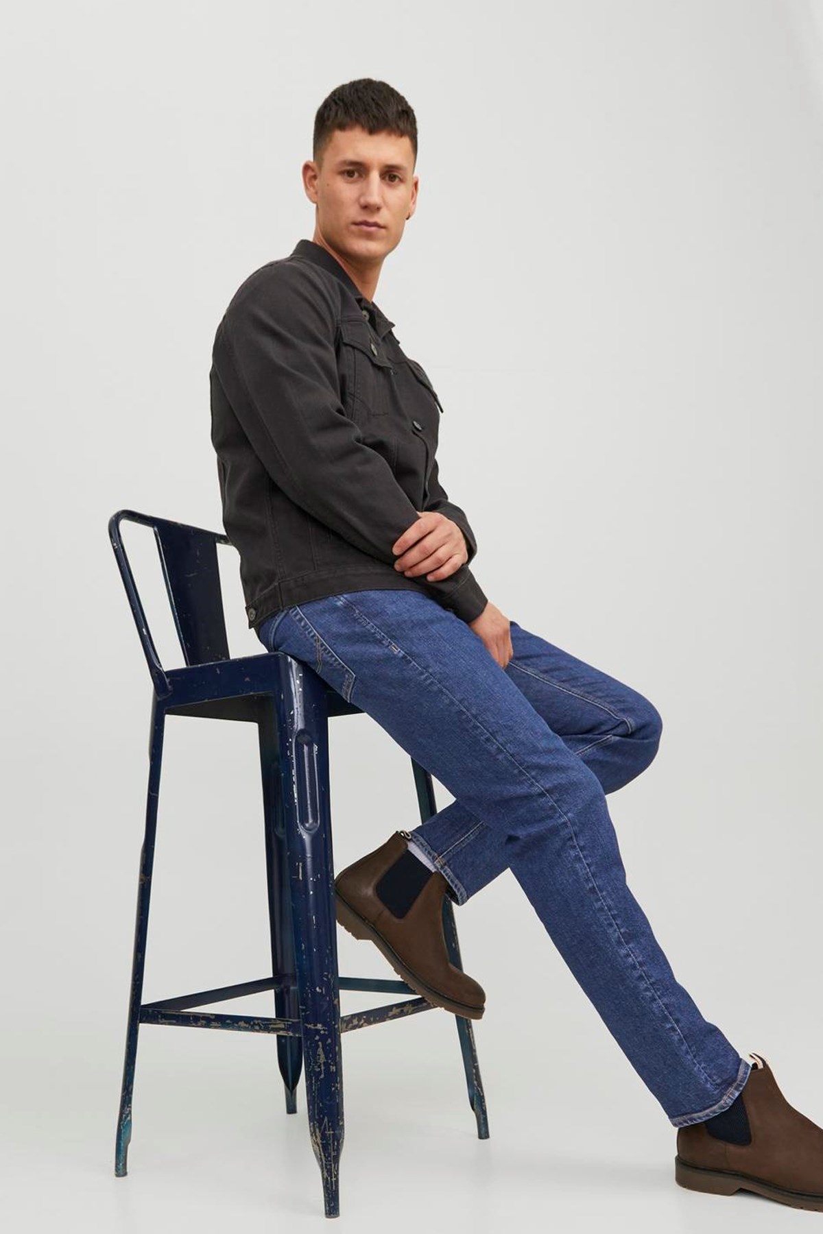 Jack & Jones Erkek Jeans 12242324 Mavi