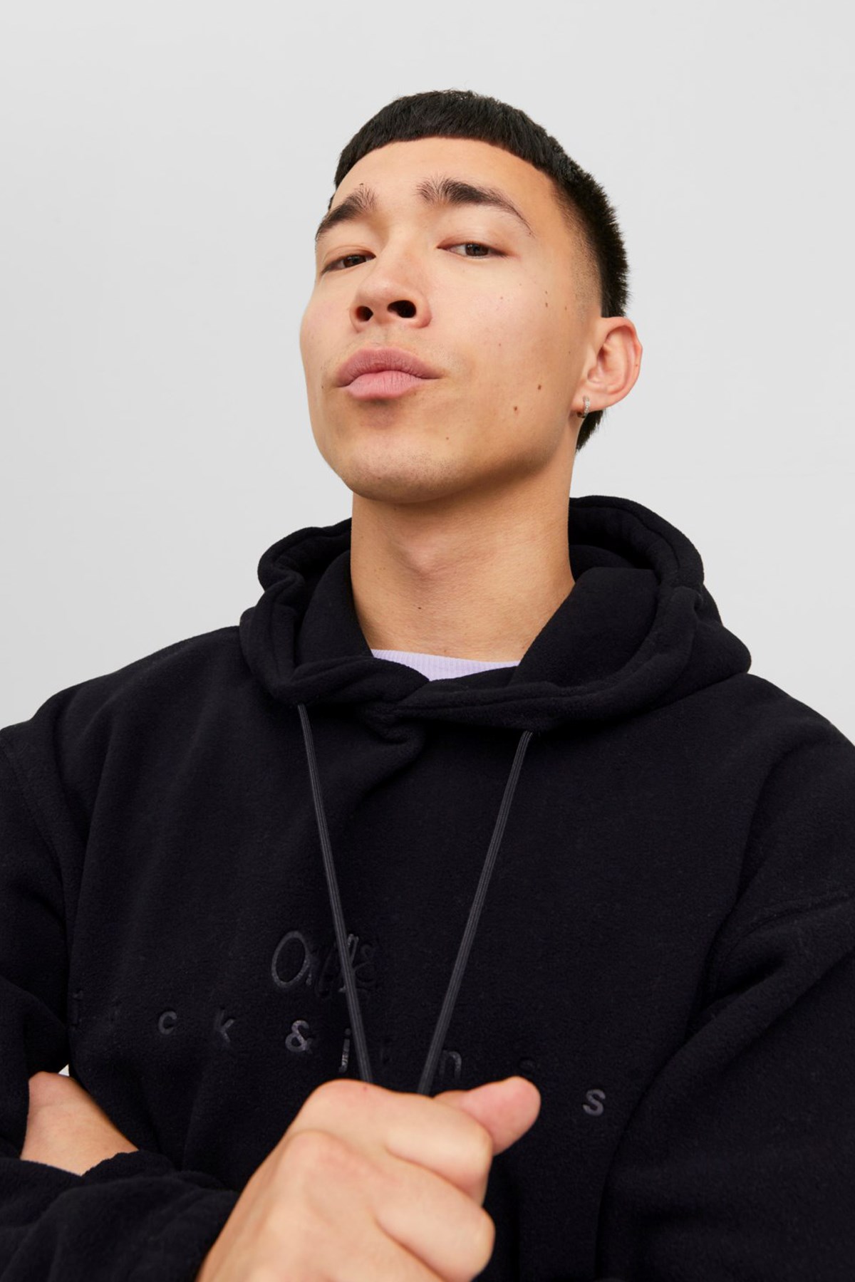 Jack & Jones Jorsilverlake Erkek Sweatshirt 12242470 Siyah