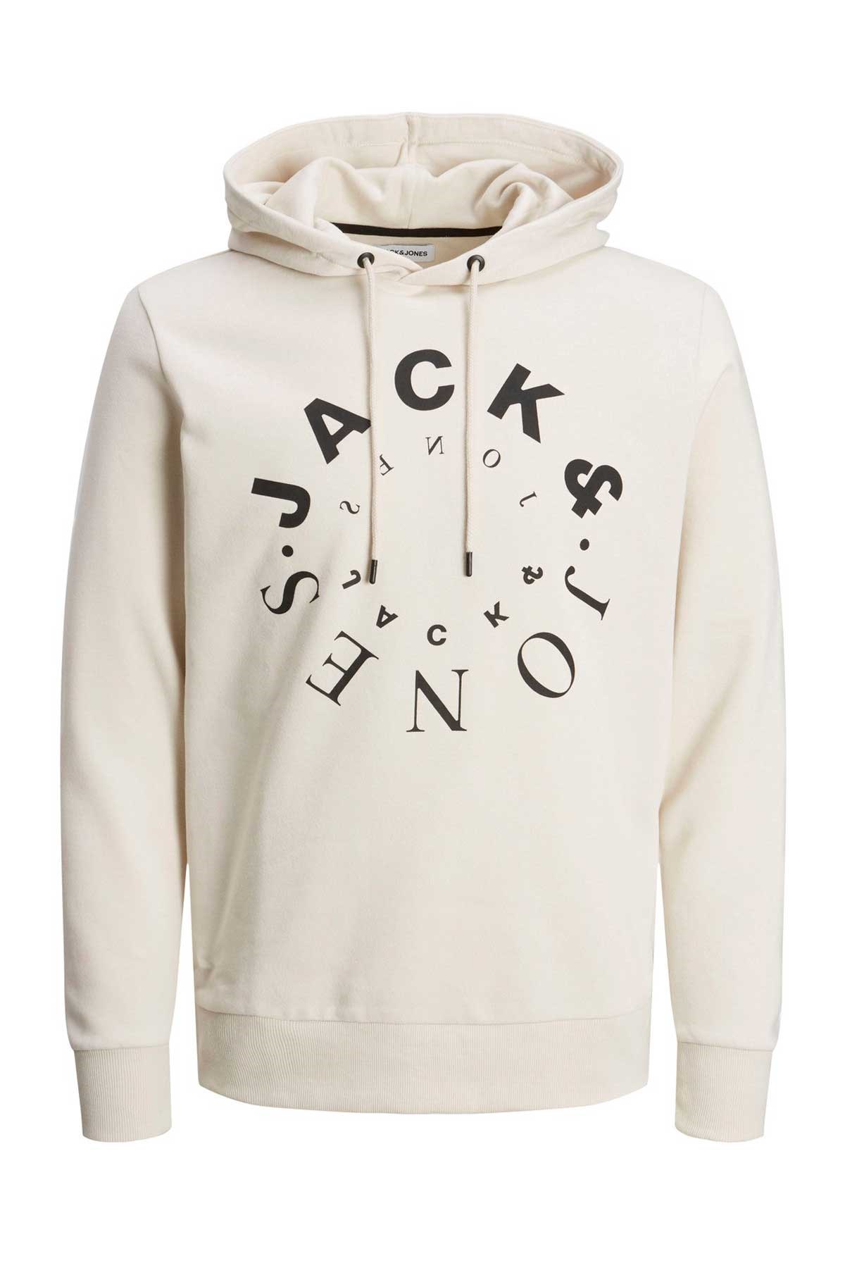 Jack & Jones Jjwarrior Erkek Sweatshirt 12242543 Bej