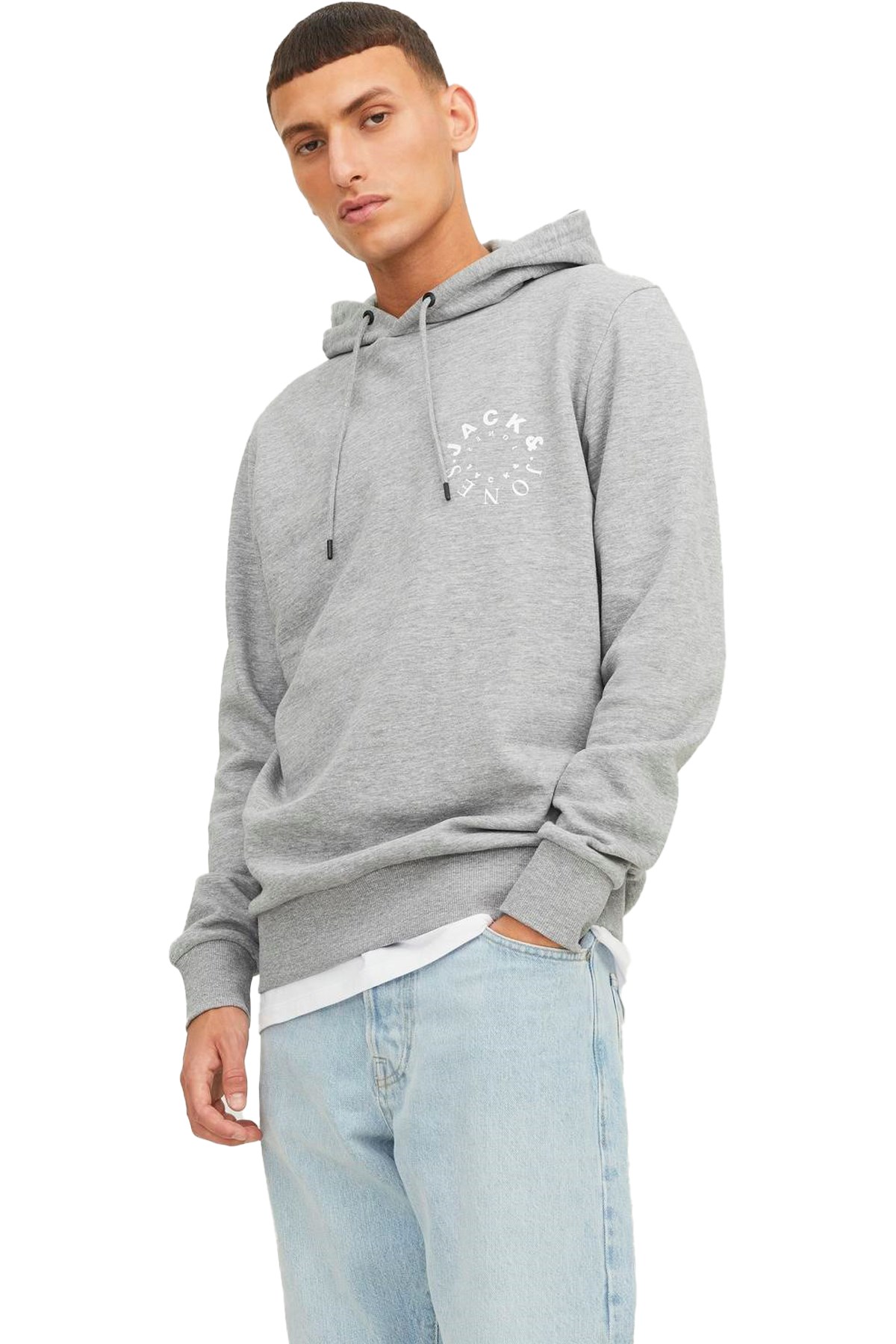 Jack & Jones Jjwarrior Erkek Sweatshirt 12242543 Gri