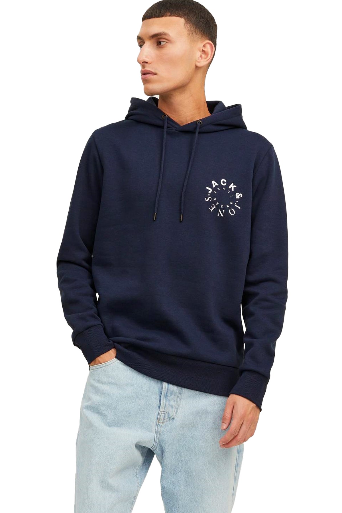 Jack & Jones Jjwarrior Erkek Sweatshirt 12242543 Lacivert