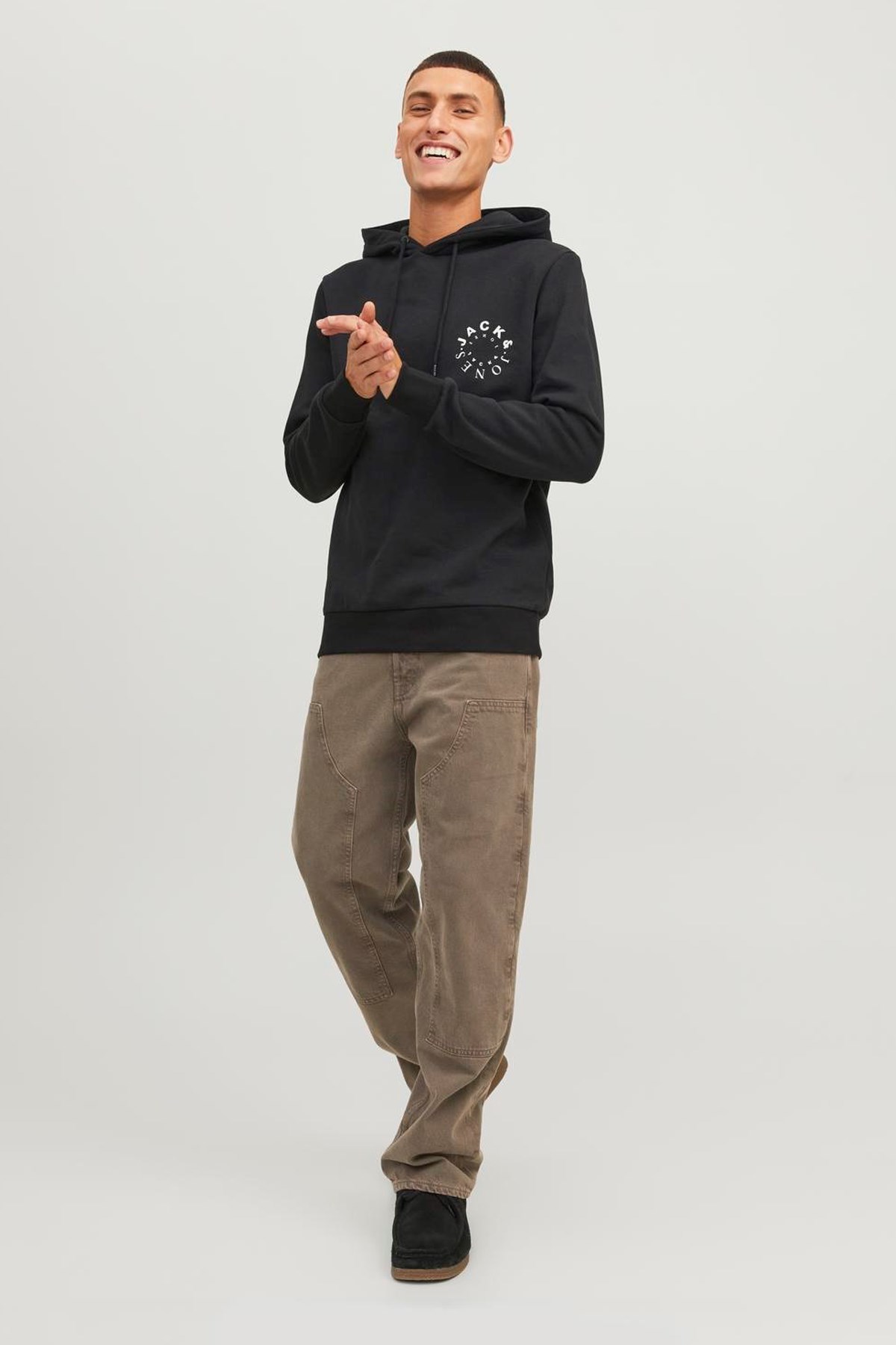 Jack & Jones Jjwarrior Erkek Sweatshirt 12242543 Siyah