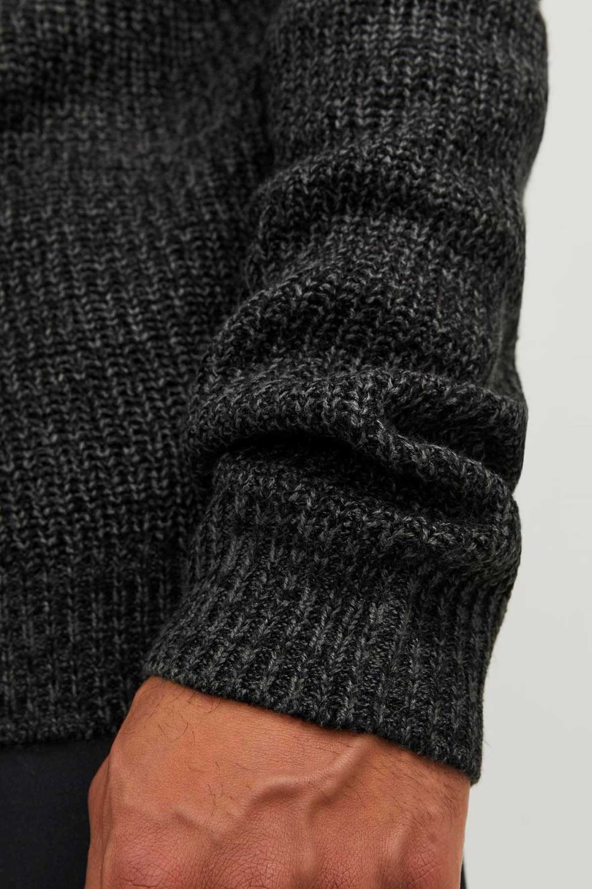 Jack & Jones Jcotwist Striped Erkek Kazak 12243000 Siyah