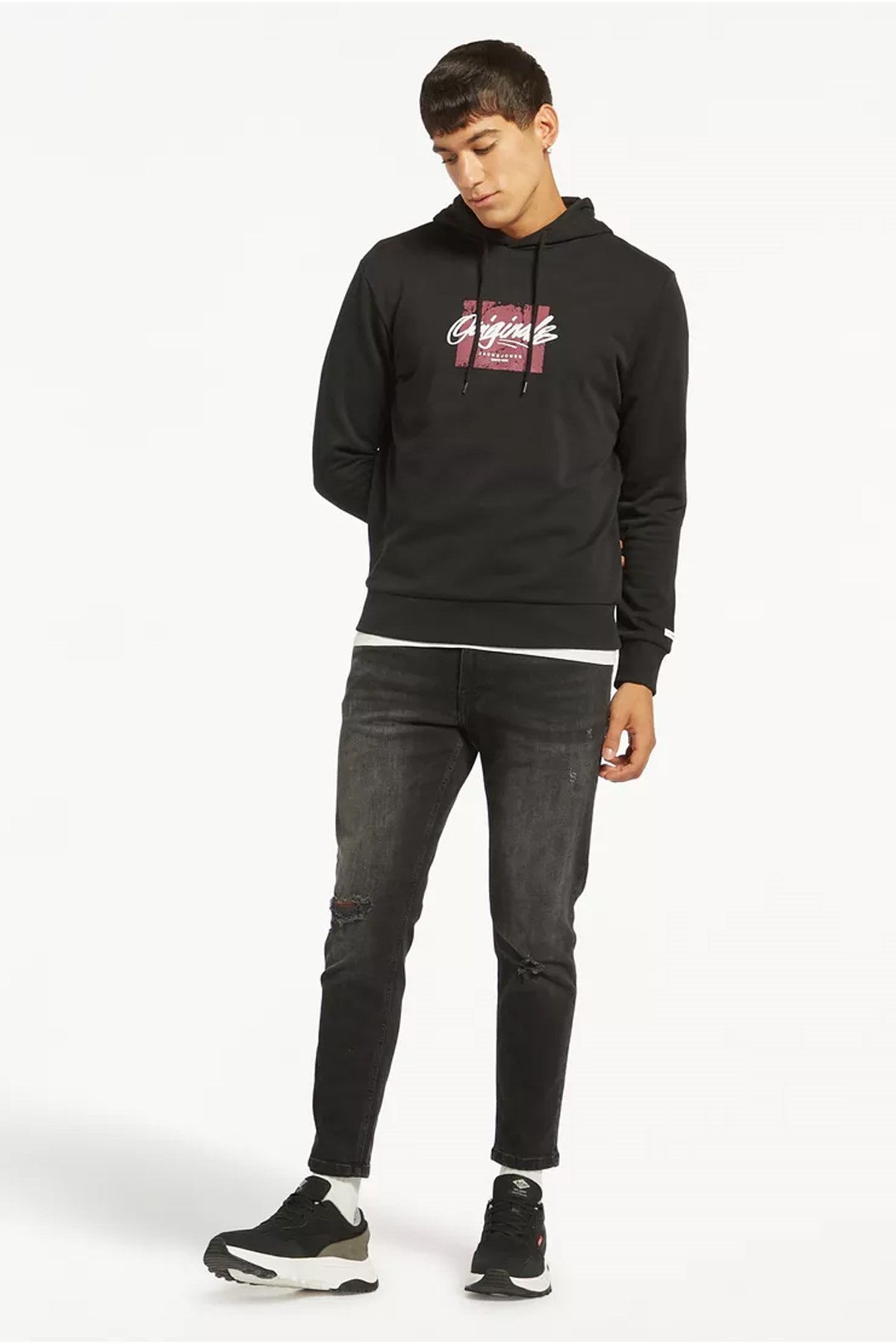 Jack & Jones Jorsergey Erkek Sweatshirt 12244218 Siyah