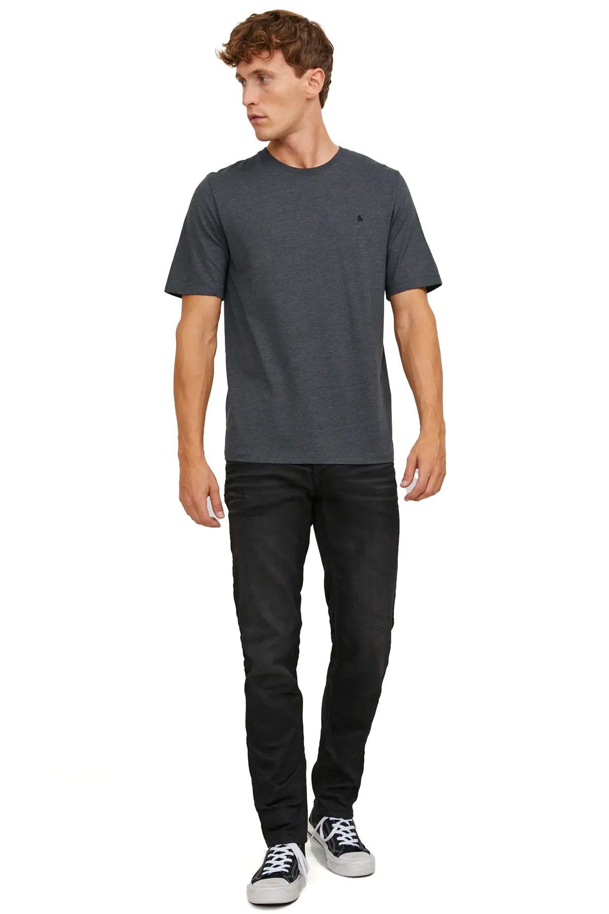 Jack & Jones Erkek Tişört 12245087 Antrasit
