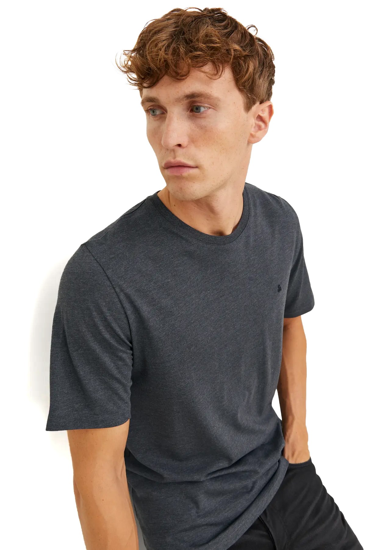 Jack & Jones Erkek Tişört 12245087 Antrasit