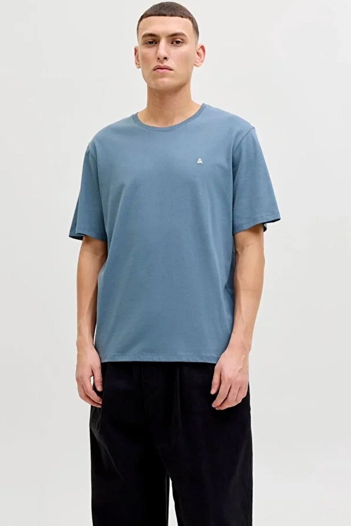 Jack & Jones Erkek Tişört 12245087 Mavi