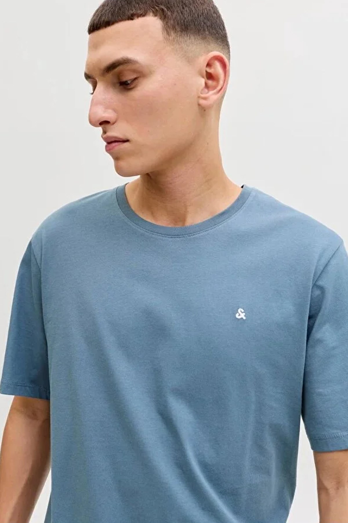 Jack & Jones Erkek Tişört 12245087 Mavi