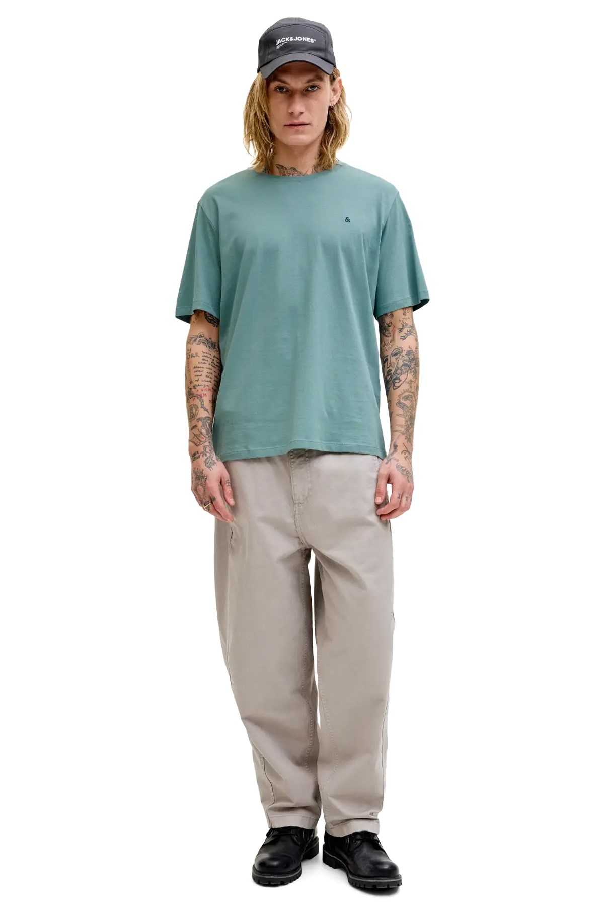 Jack & Jones Erkek Tişört 12245087 Yeşil