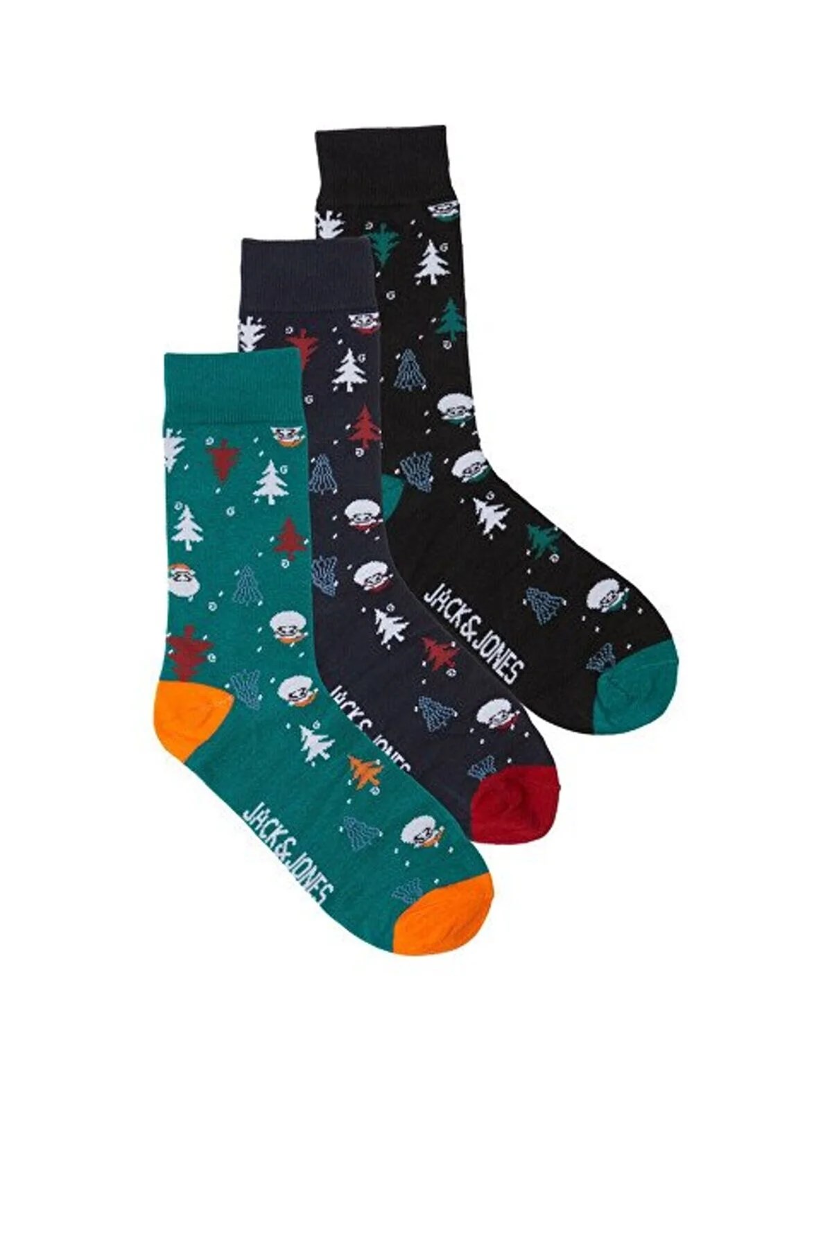 Jack & Jones 3'lü ünisex Çorap 12246141 Kırmızı