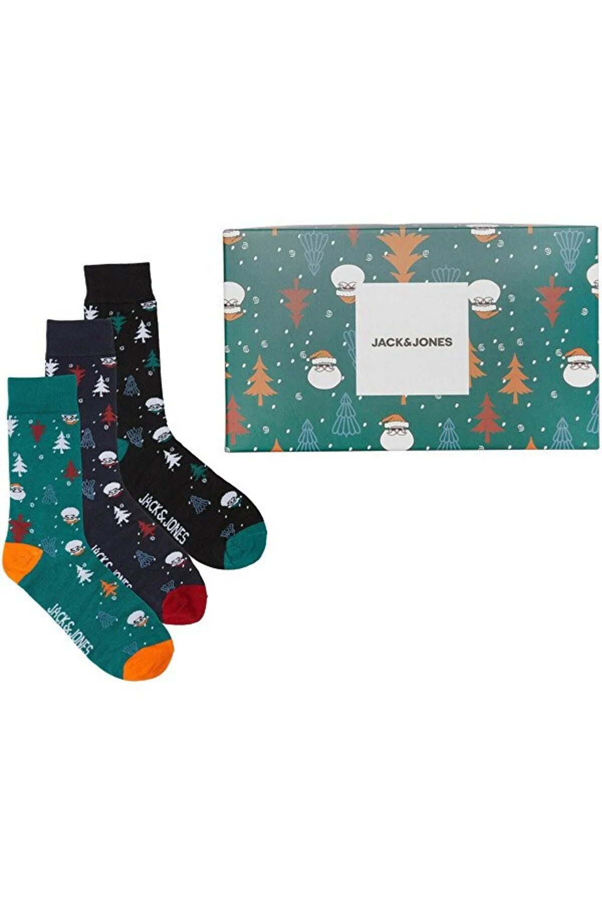 Jack & Jones 3'lü ünisex Çorap 12246141 Kırmızı