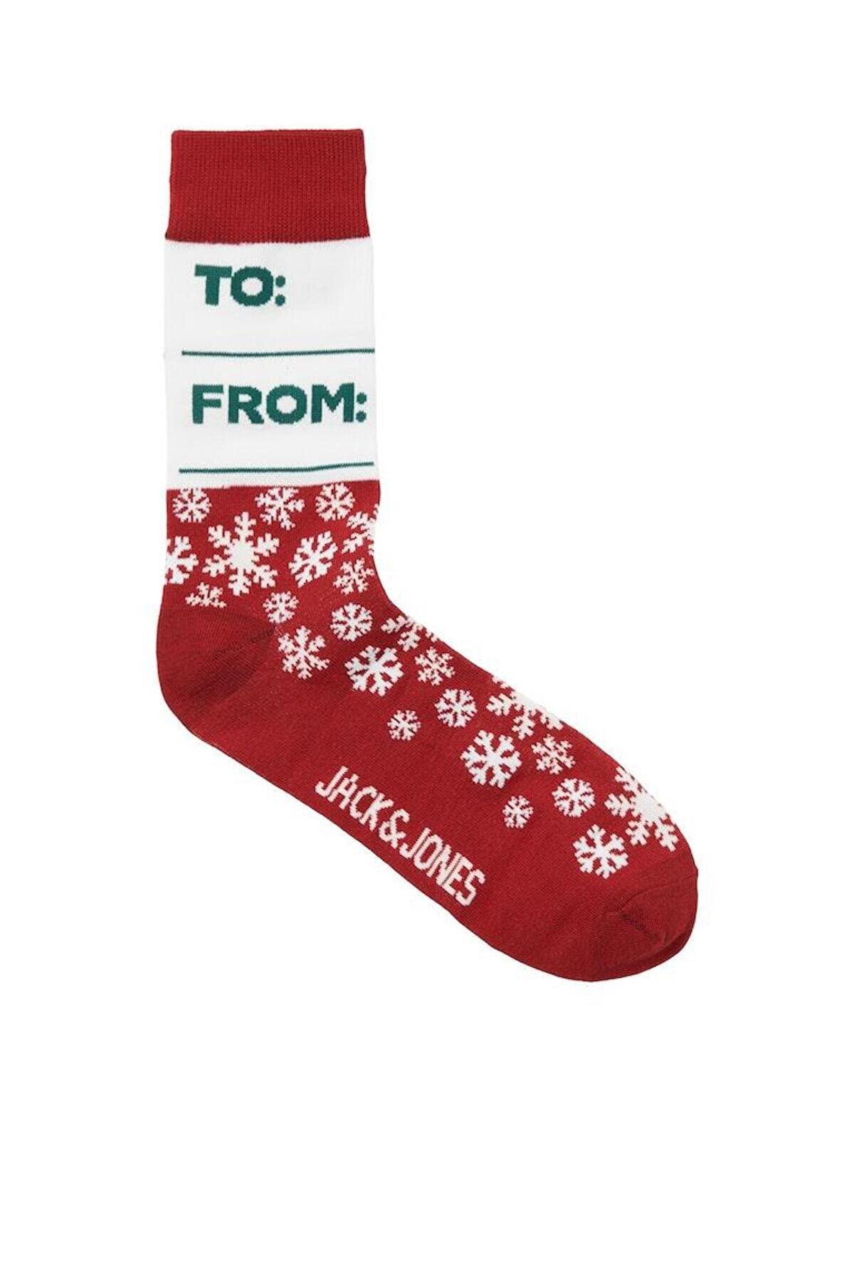 Jack & Jones Jacxmas Gift 3'lü Erkek Çorap 12246162 Kırmızı