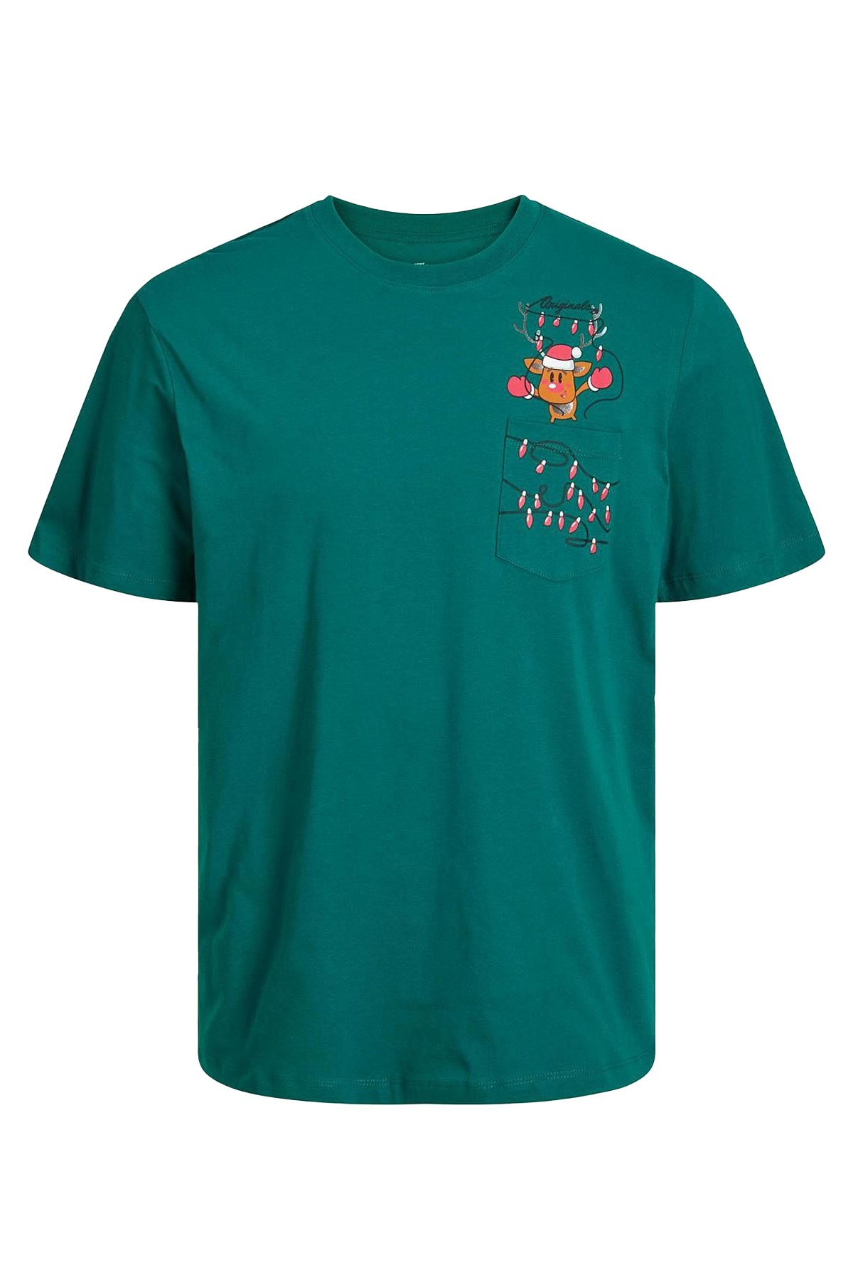 Jack & Jones Jorpocket Xmas Erkek Tişört 12246601 Yeşil