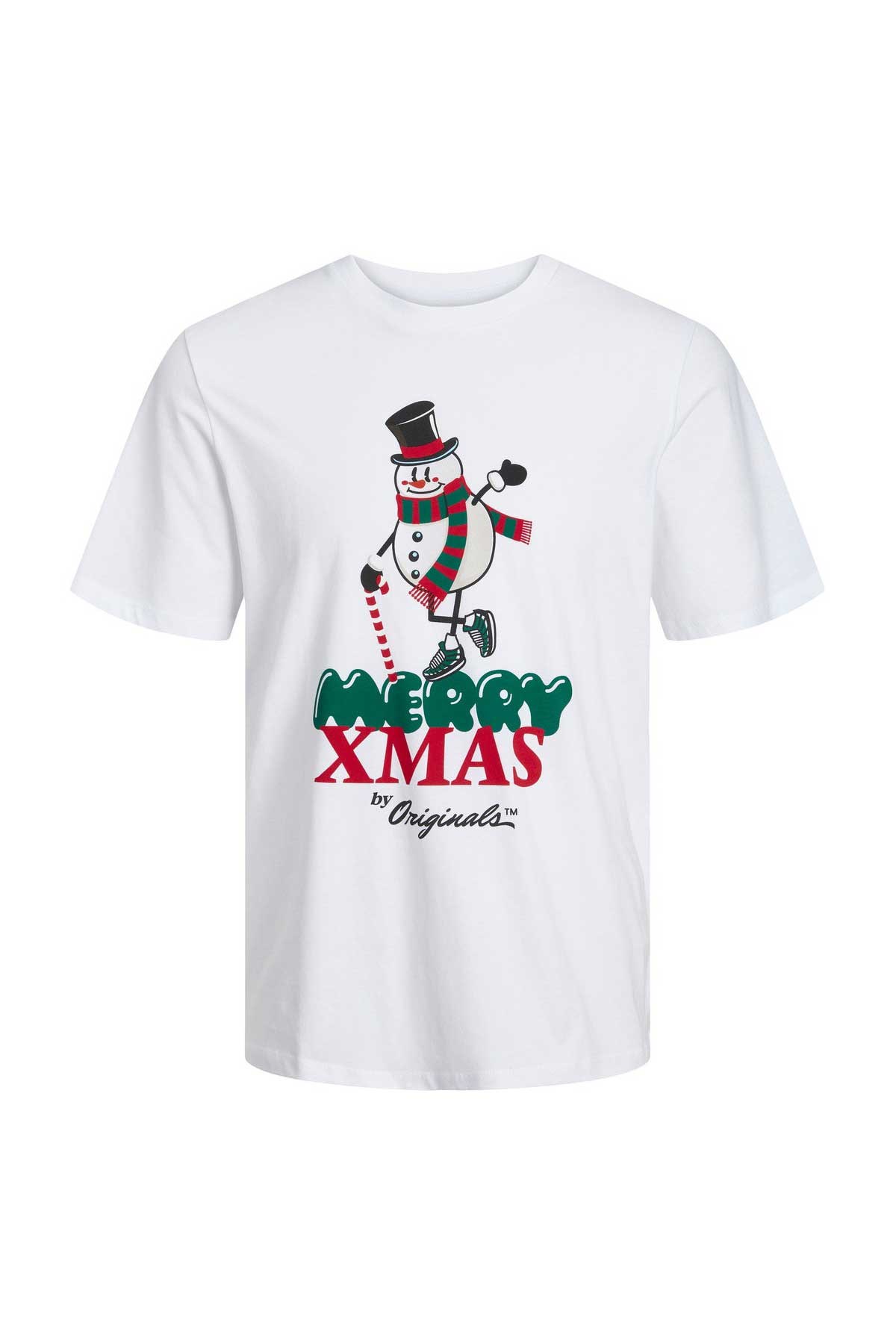 Jack & Jones Jorxmas Erkek Tişört 12246603 Beyaz