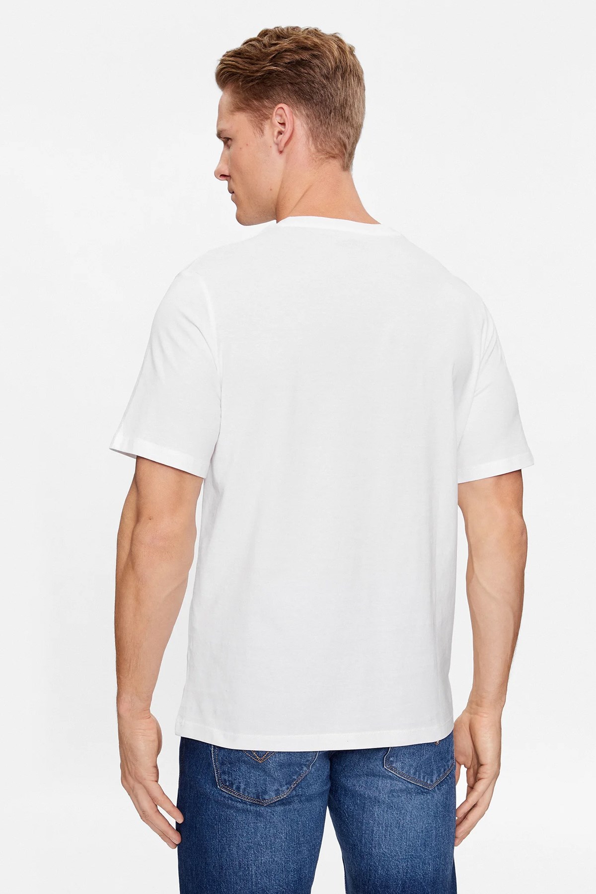 Jack & Jones Erkek Tişört 12246605 Beyaz