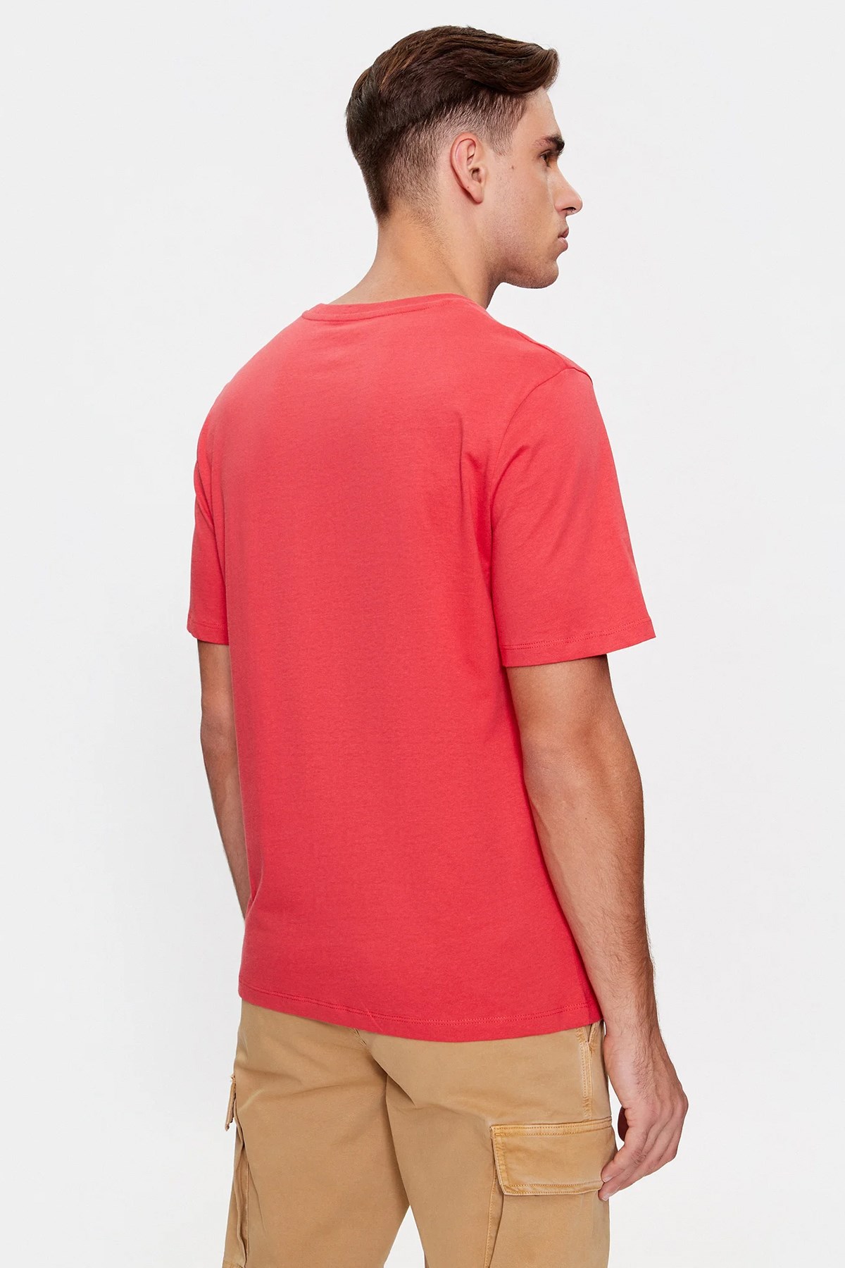 Jack & Jones Erkek Tişört 12246605 Kırmızı