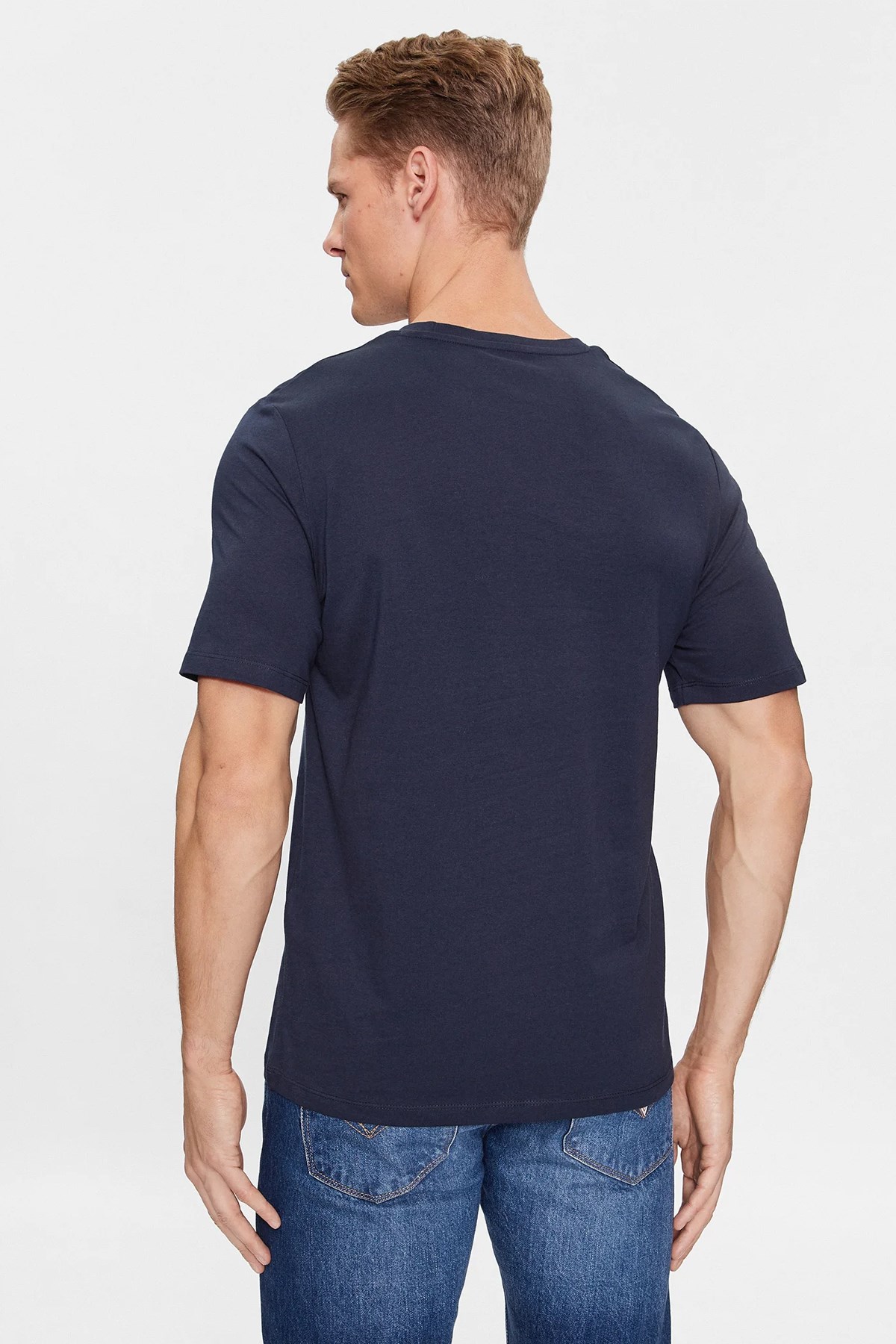 Jack & Jones Erkek Tişört 12246605 Mavi