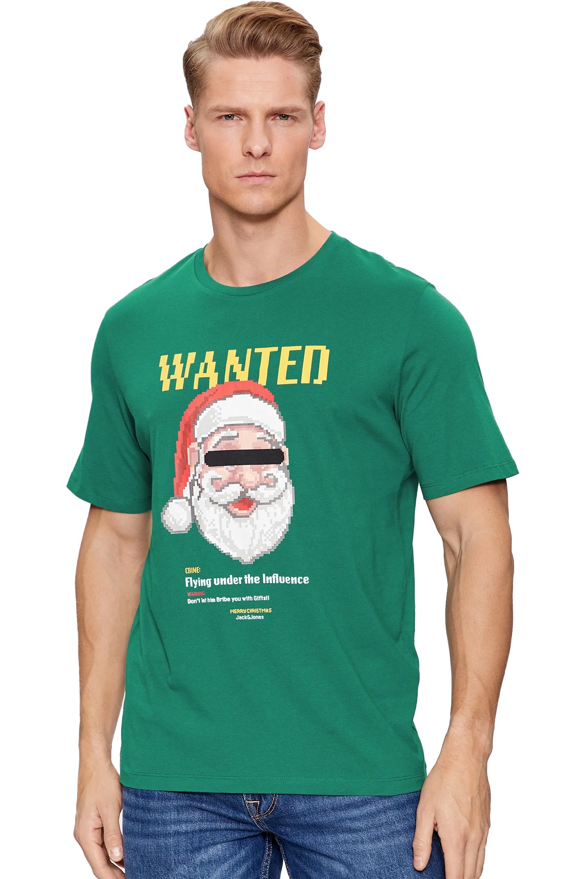 Jack & Jones Erkek Tişört 12246605 Yeşil