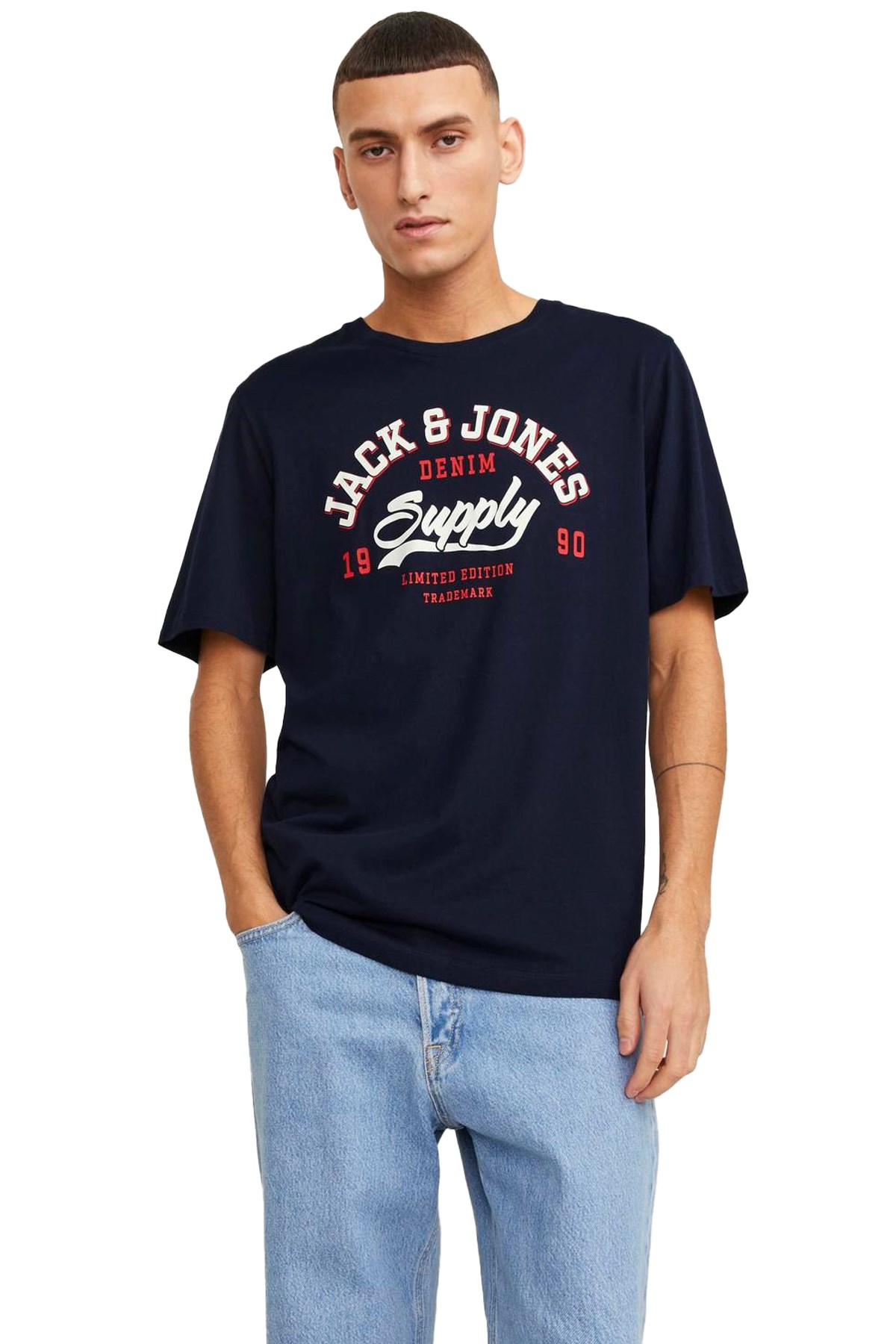 Jack & Jones Erkek Tişört 12246690 Lacivert