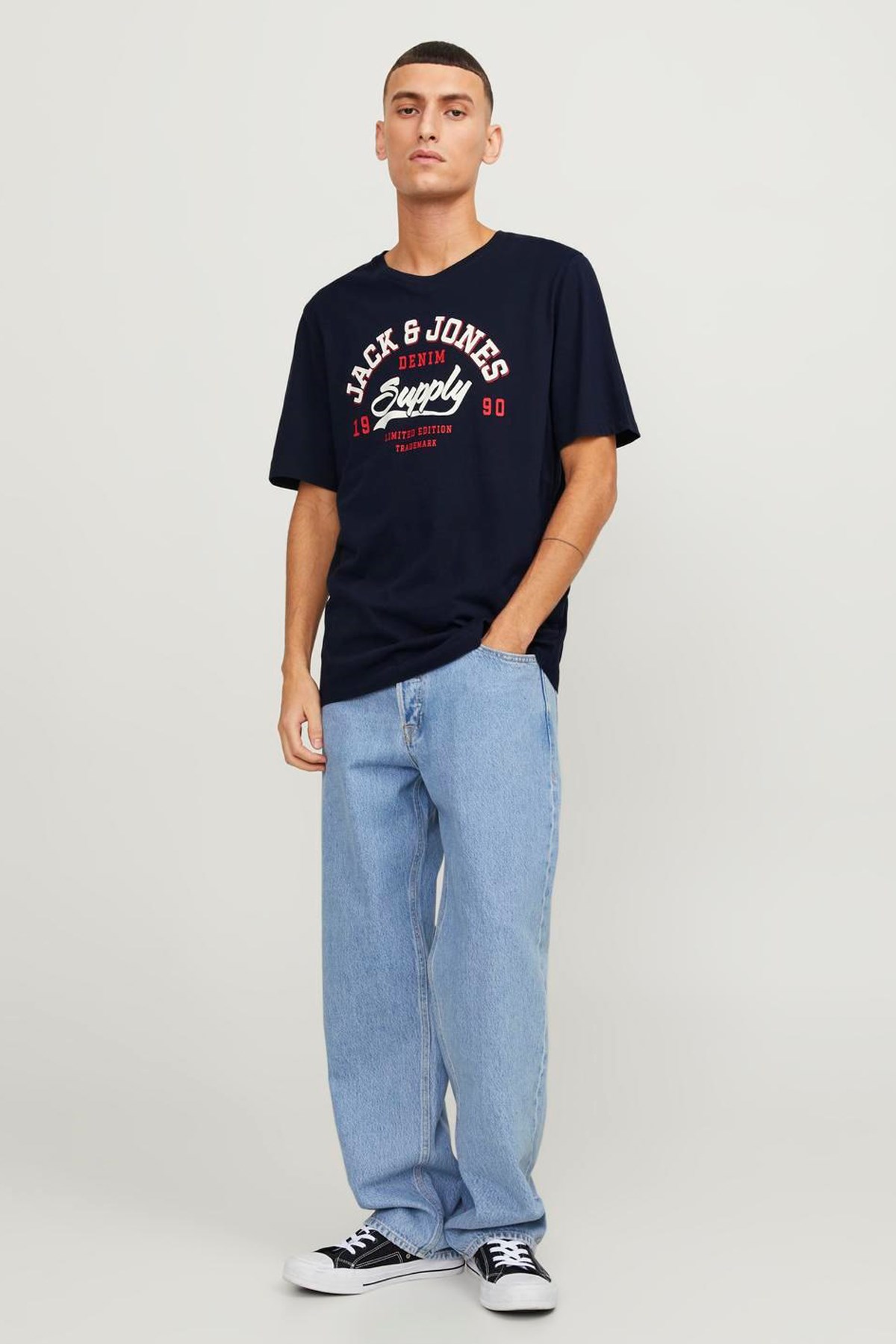 Jack & Jones Erkek Tişört 12246690 Lacivert