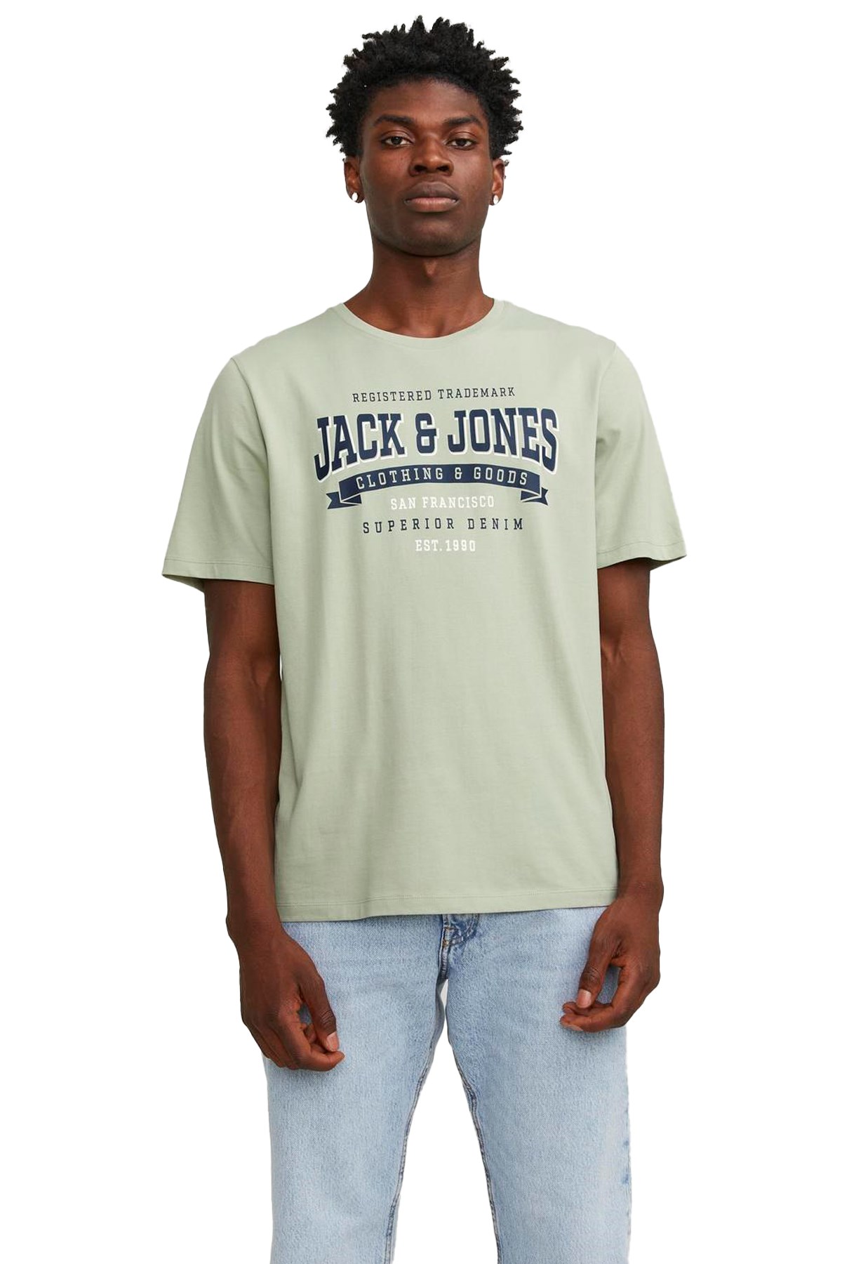 Jack & Jones Erkek Tişört 12246690 Yeşil