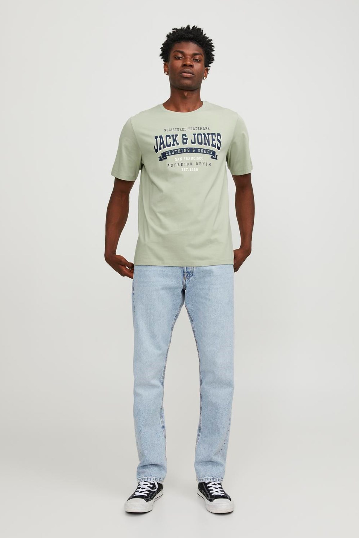 Jack & Jones Erkek Tişört 12246690 Yeşil