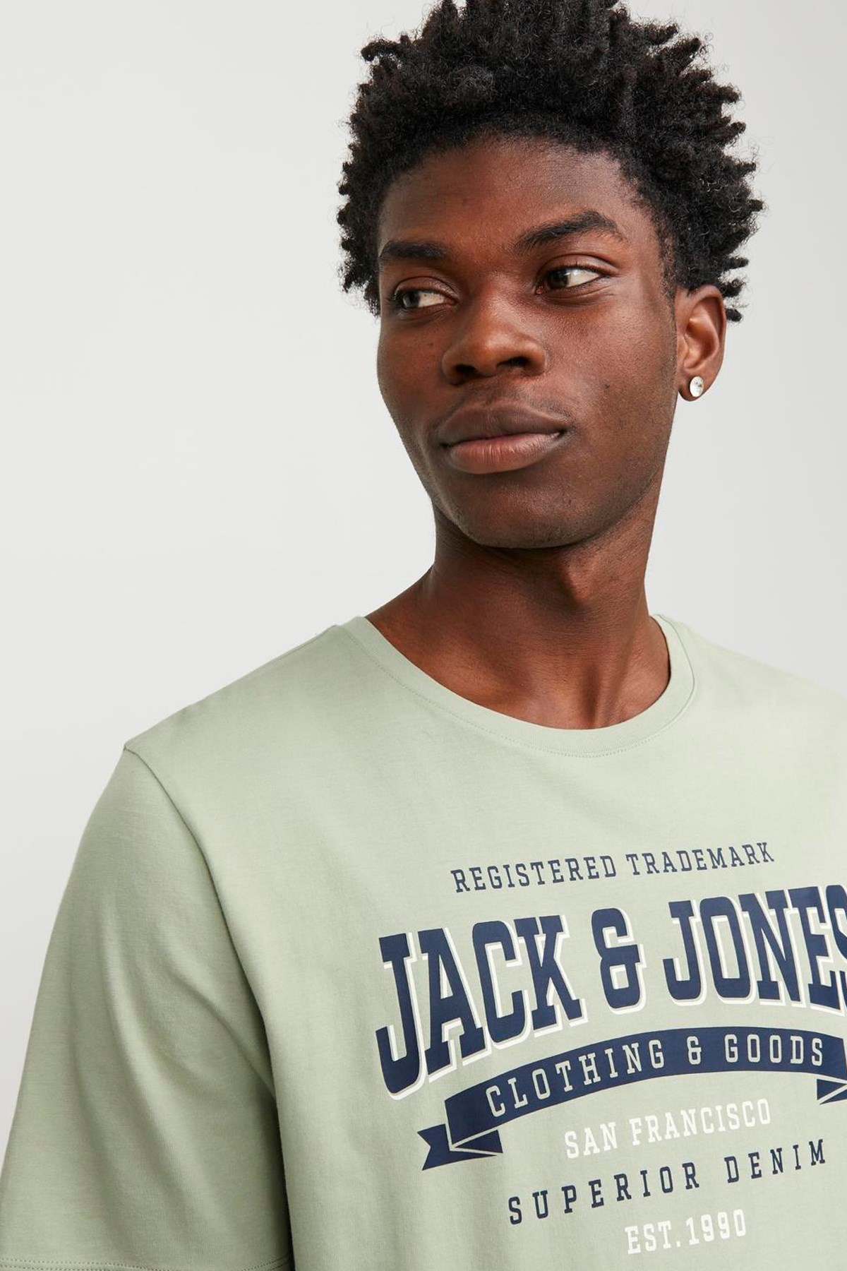Jack & Jones Erkek Tişört 12246690 Yeşil