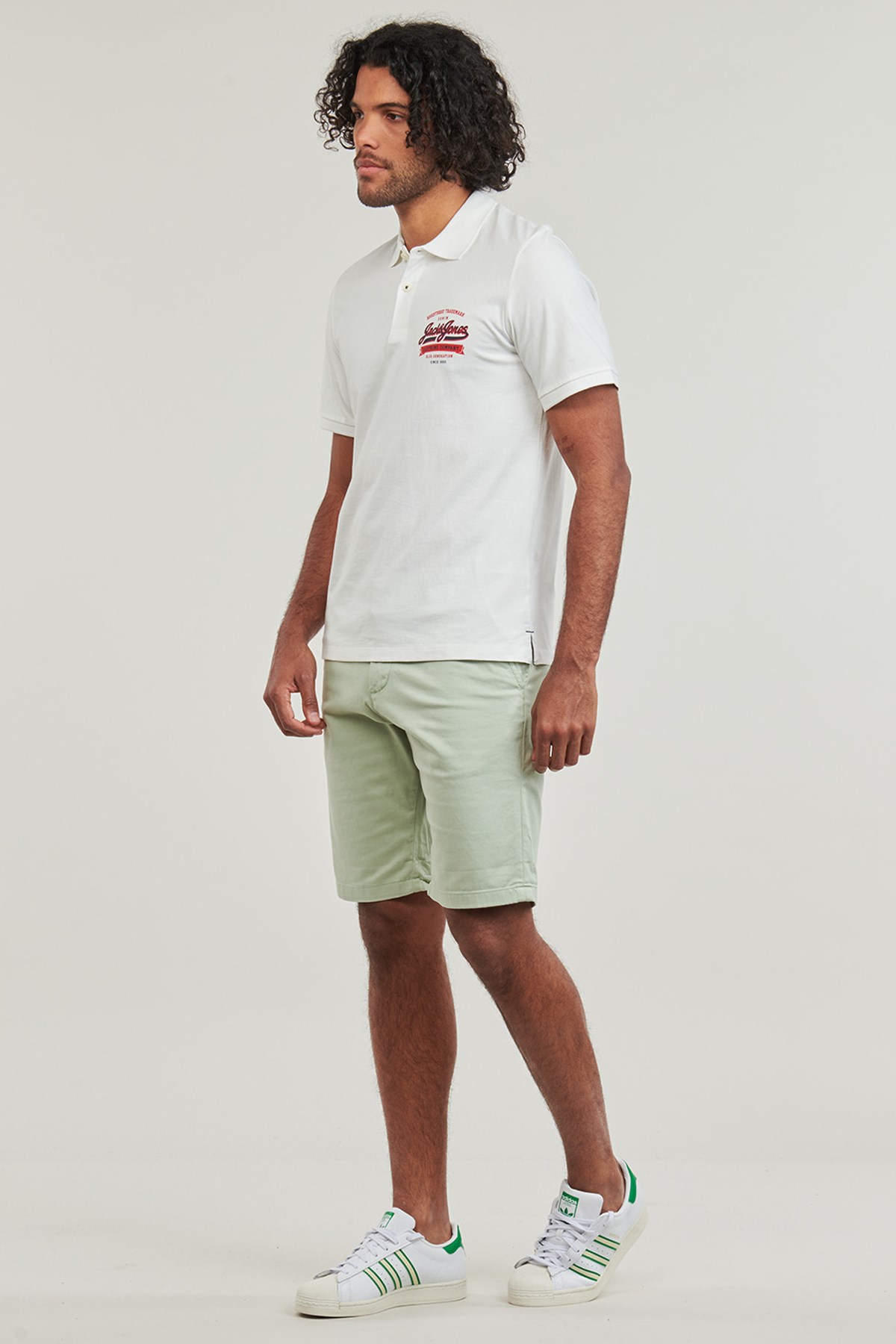 Jack & Jones Erkek Polo Yaka Tişört 12246692 Beyaz