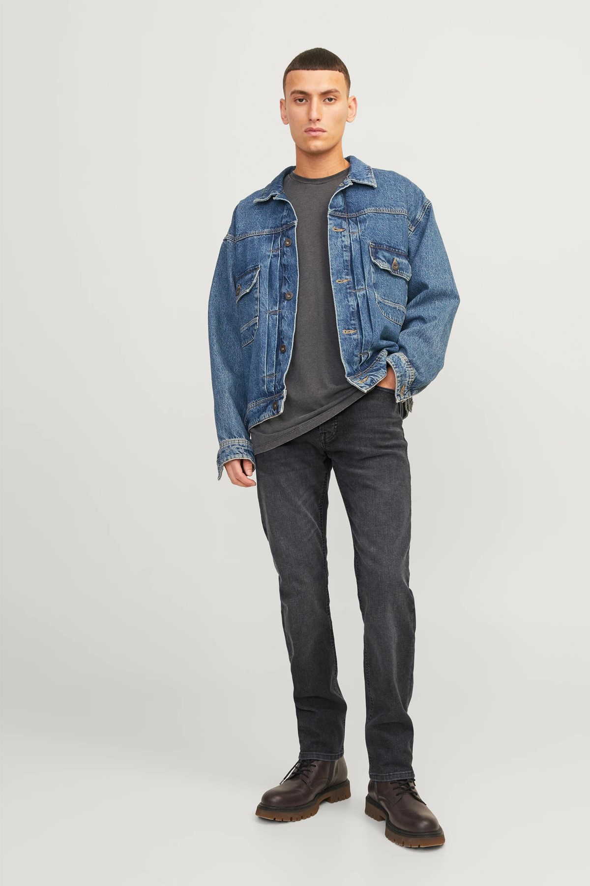 Jack & Jones Jjimike Jjoriginal Sq 270 Erkek Jean 12246915 Siyah