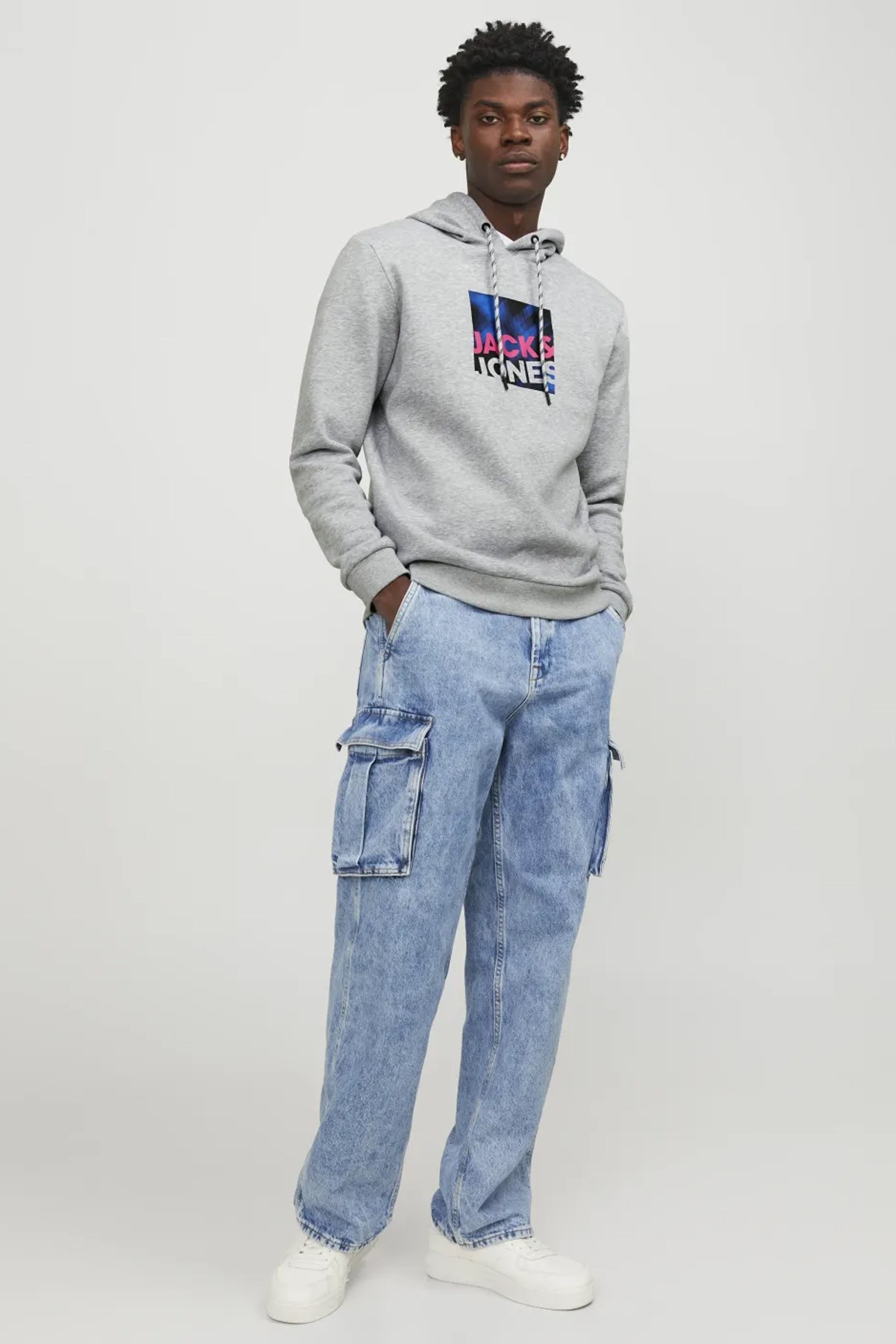 Jack & Jones Jcologan Erkek Sweatshirt 12246994 Gri